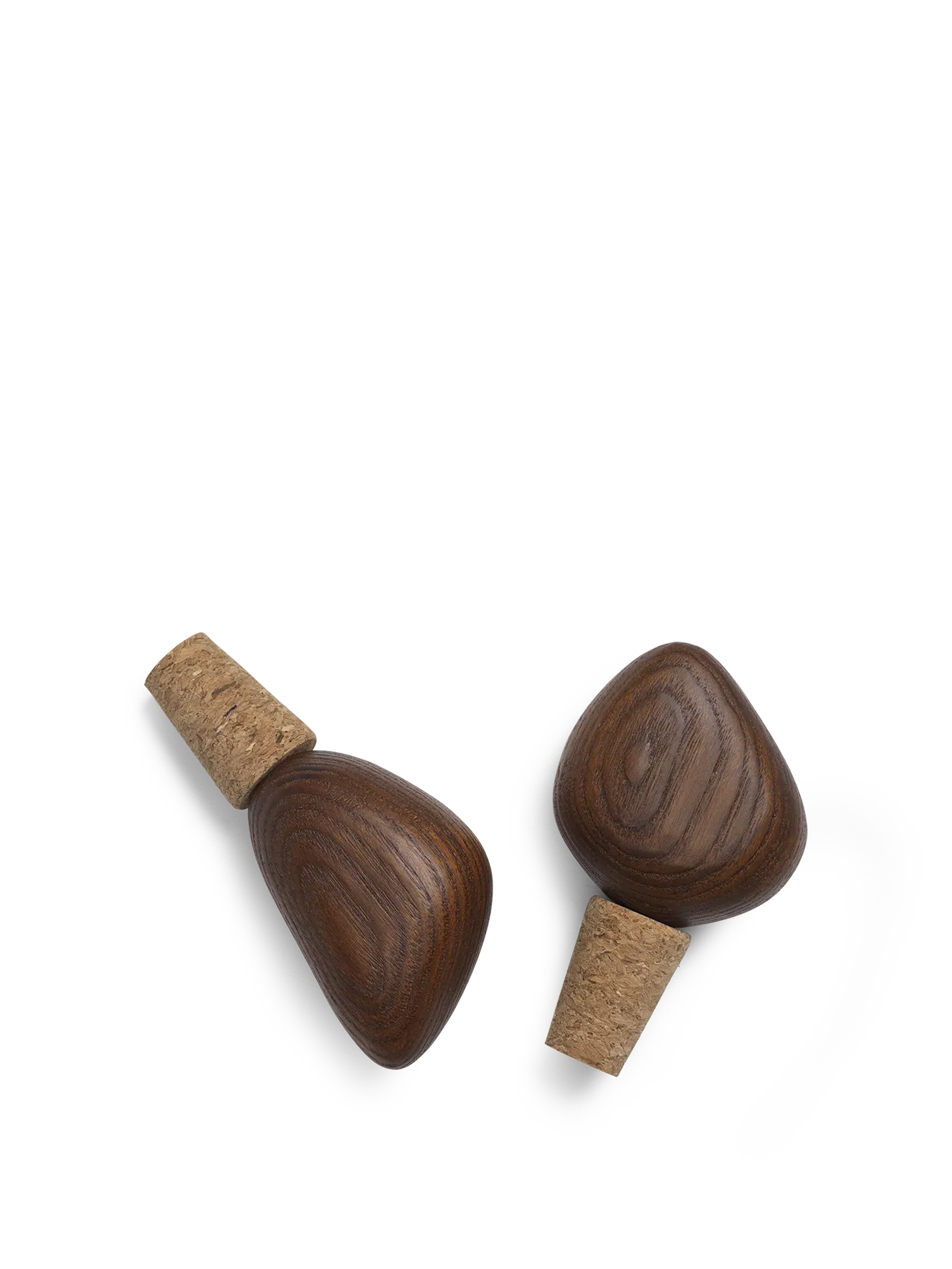 Cairn Wine Stoppers Set of 2 - Dark Brown, Ash