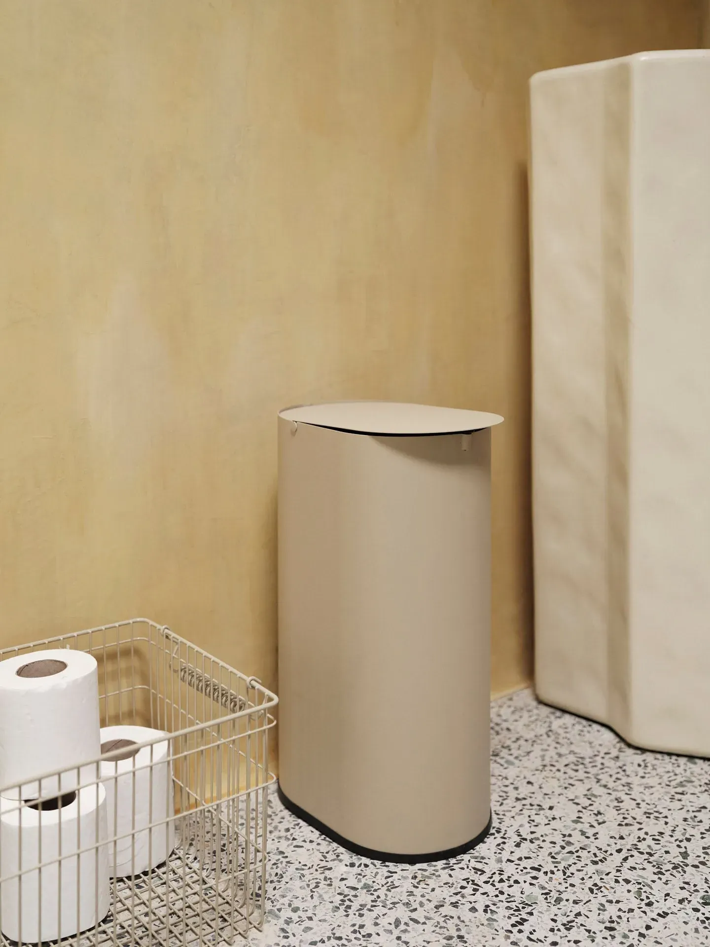 Cala Stackable Storage Baskets Set of 2 - Cashmere, Iron