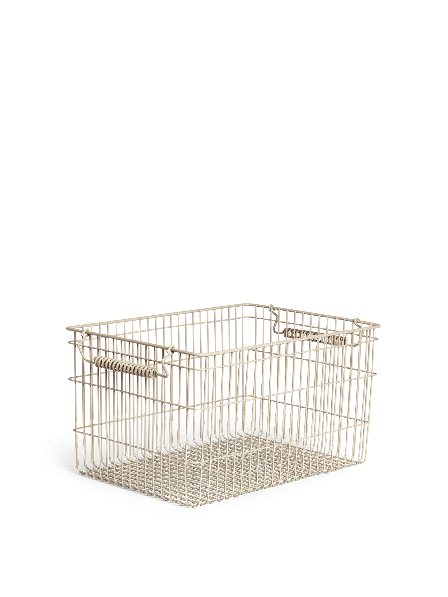 Cala Stackable Storage Baskets Set of 2 - Cashmere, Iron