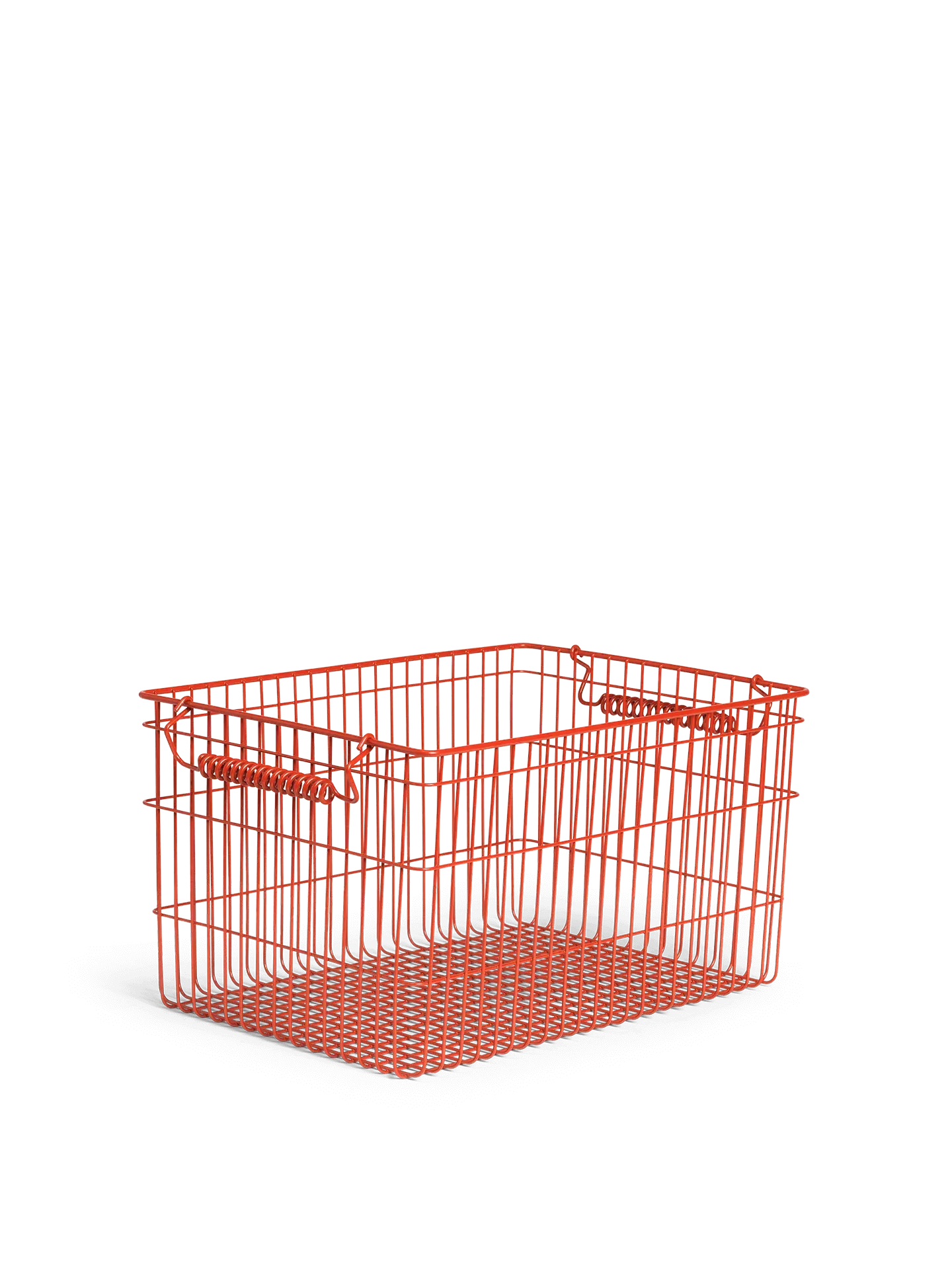 Cala Stackable Storage Baskets Set of 2 - Poppy Red, Iron