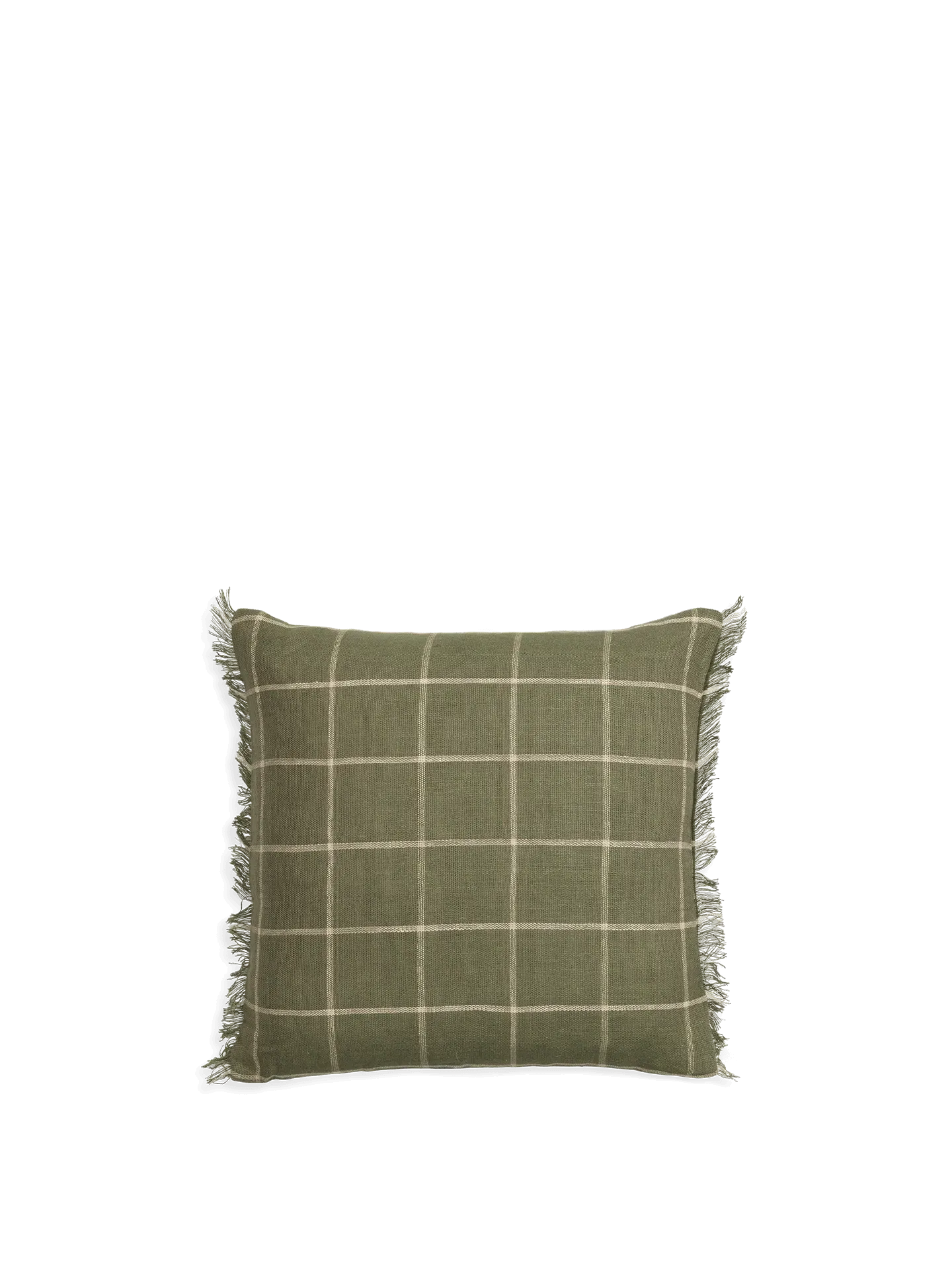 Calm Cushion Cover - Olive/Off-White