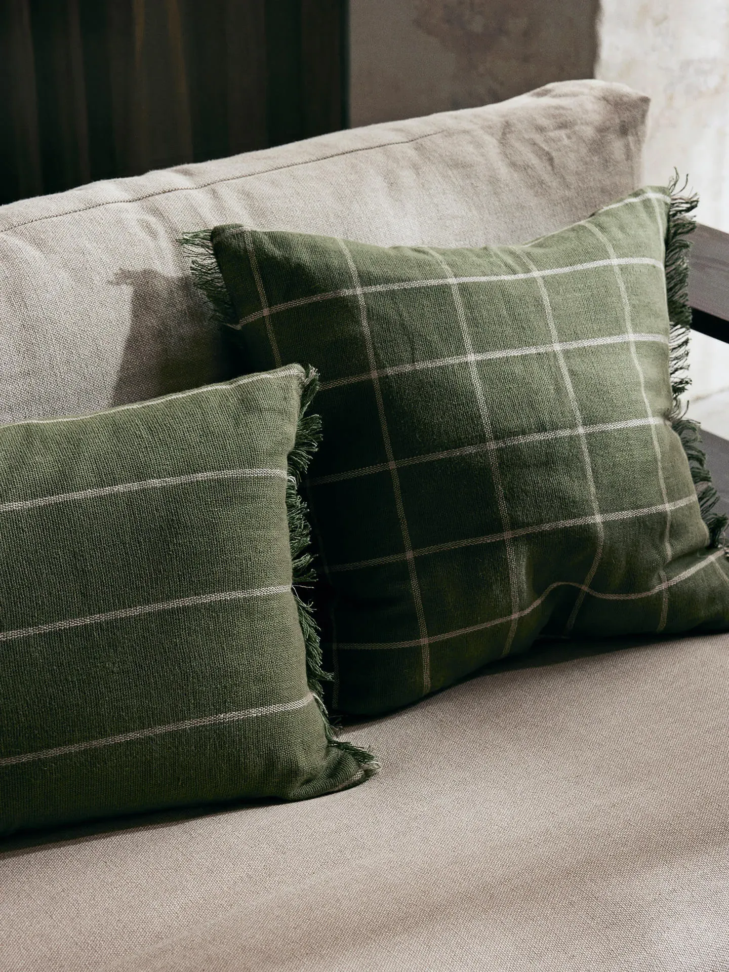 Calm Cushion - Olive, Cotton-Linen