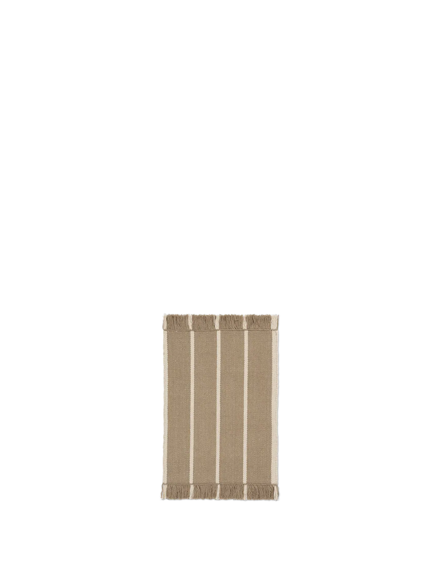 Calm Kelim Mat - Dark Sand/Off-White image