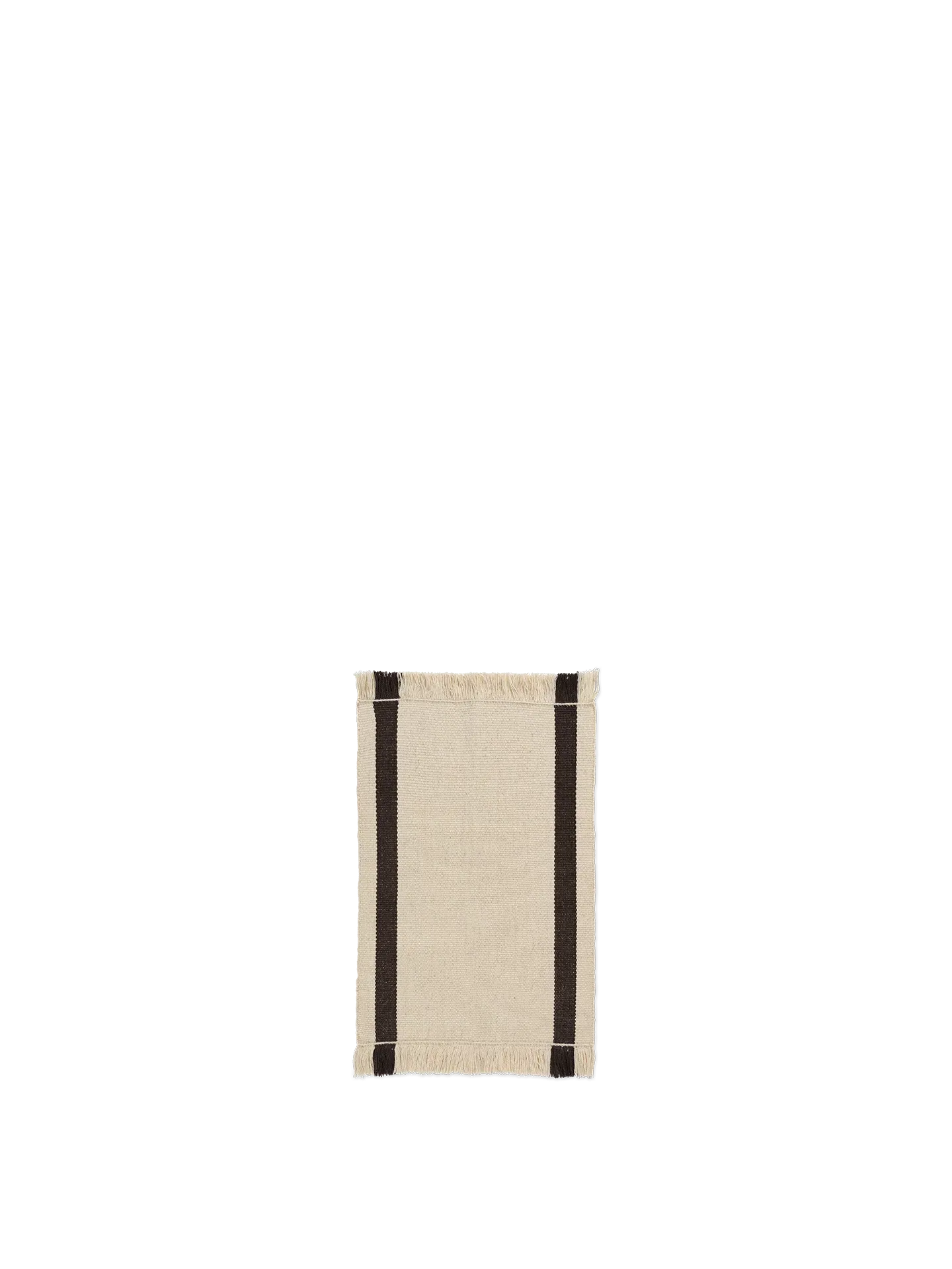 Calm Kelim Mat - Off-White/Coffee