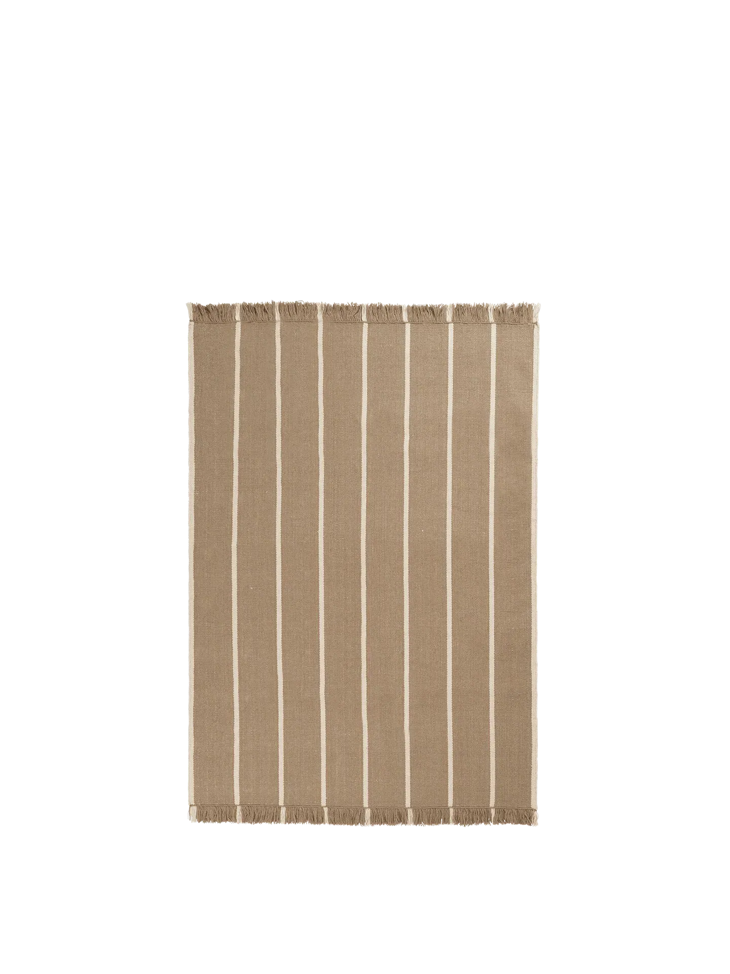 Calm Kelim Rug - Dark Sand/Off-White image