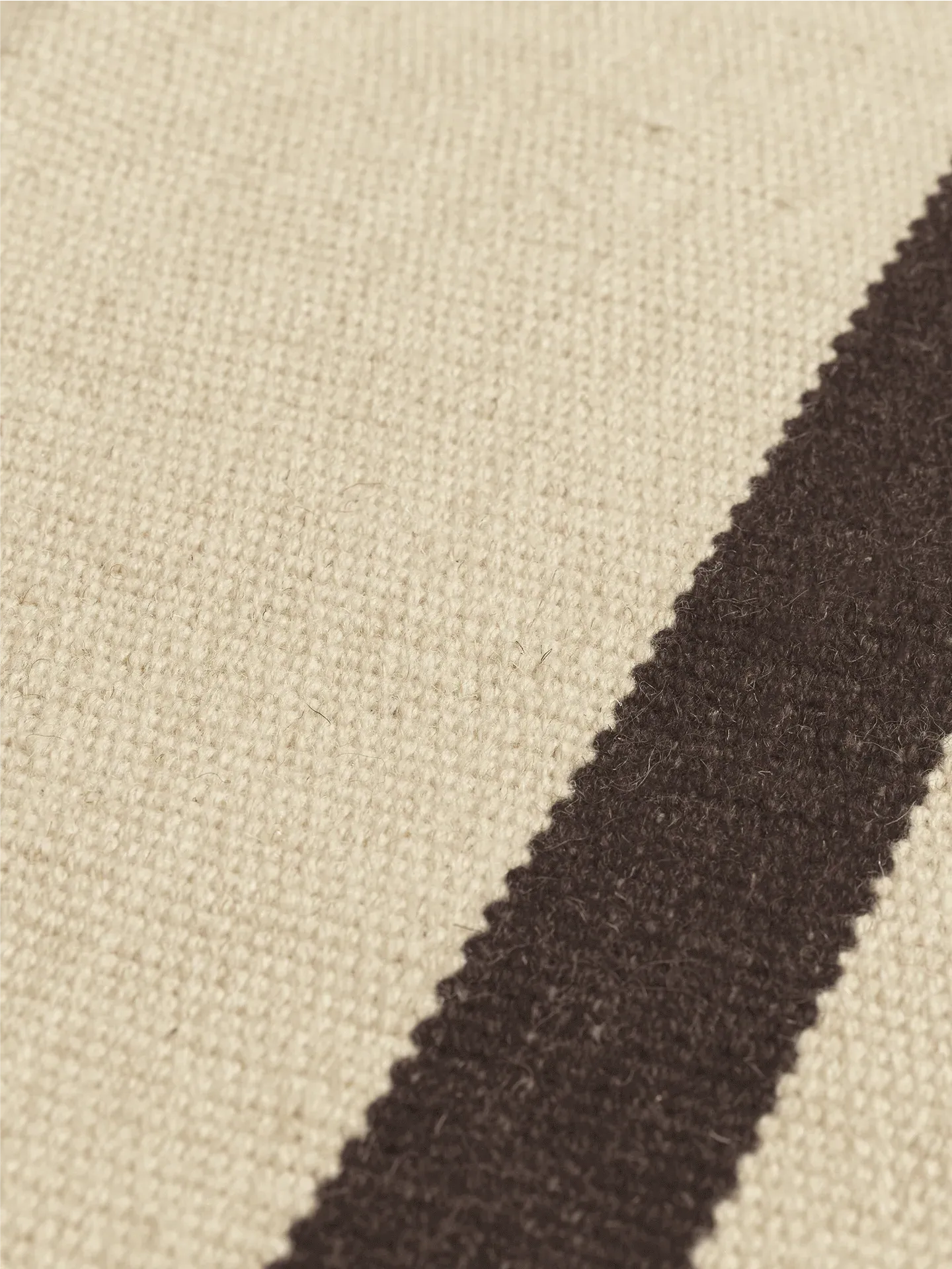 Calm Kelim Runner - Off-White, Wool