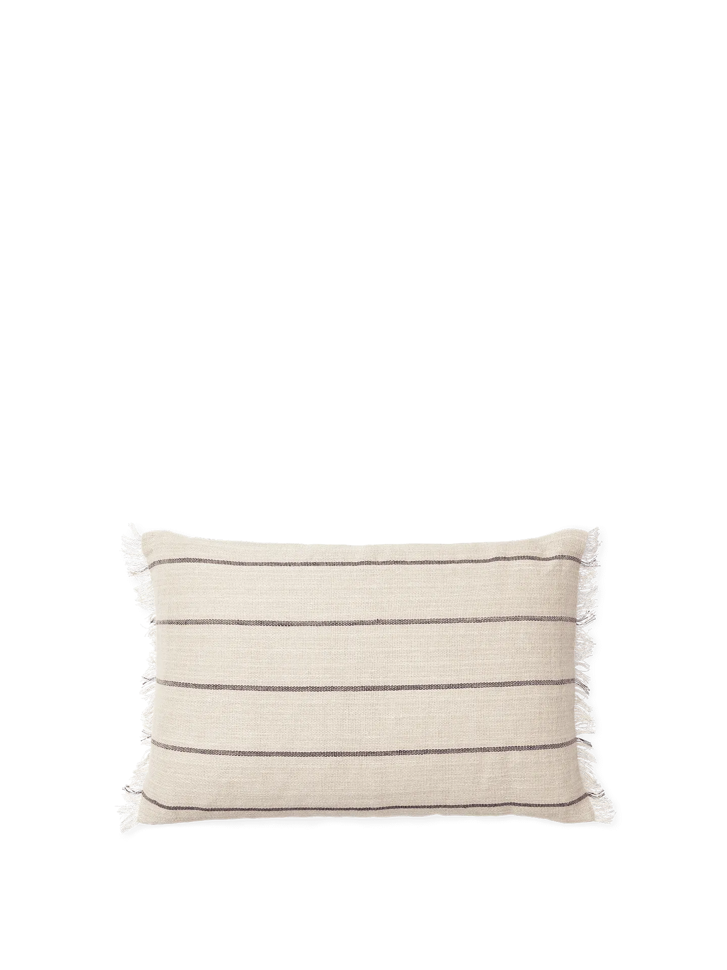 Calm Rectangular Cushion - Camel/Black, Cotton-Linen