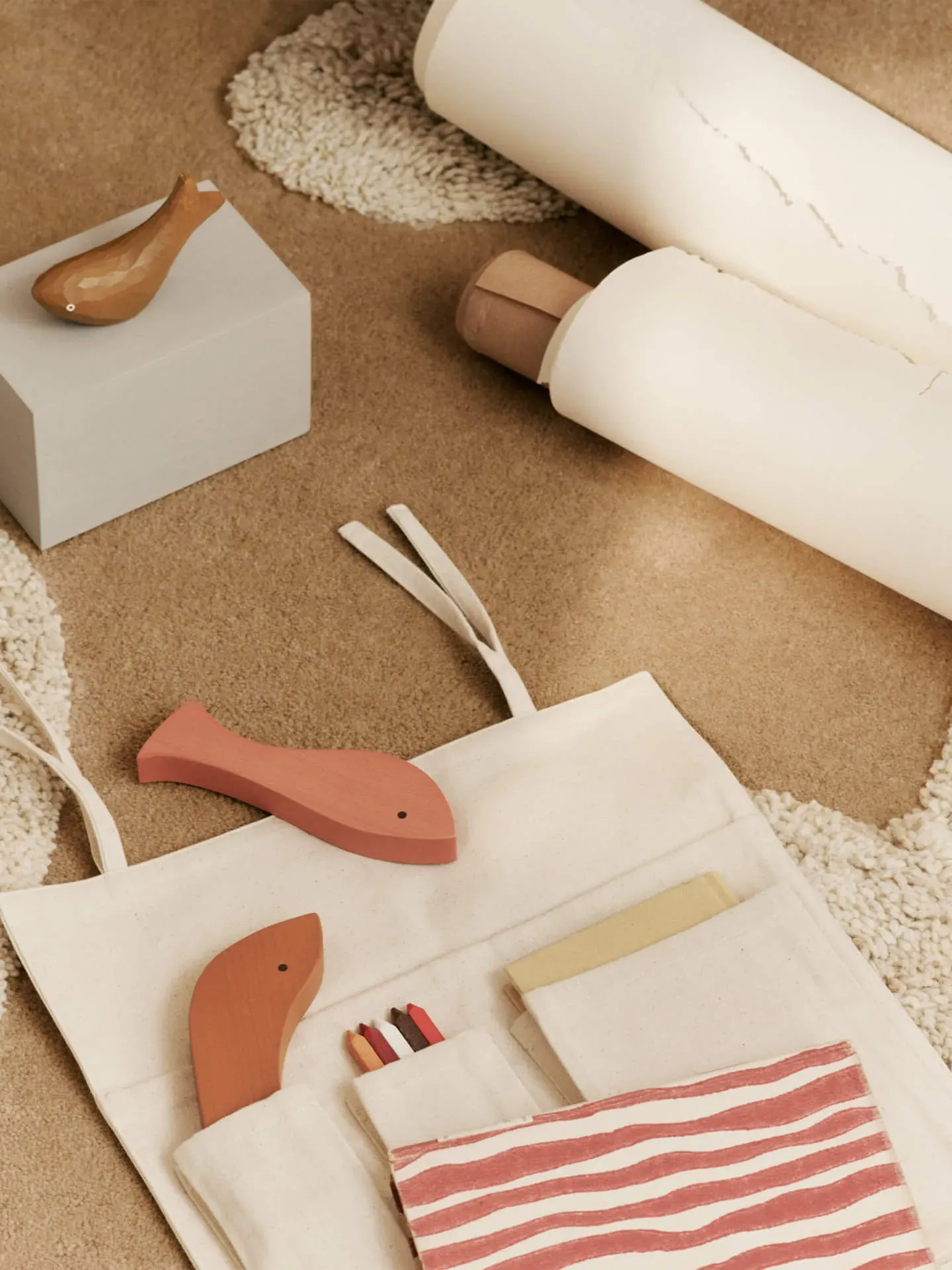 Canvas Travel Pockets - Natural