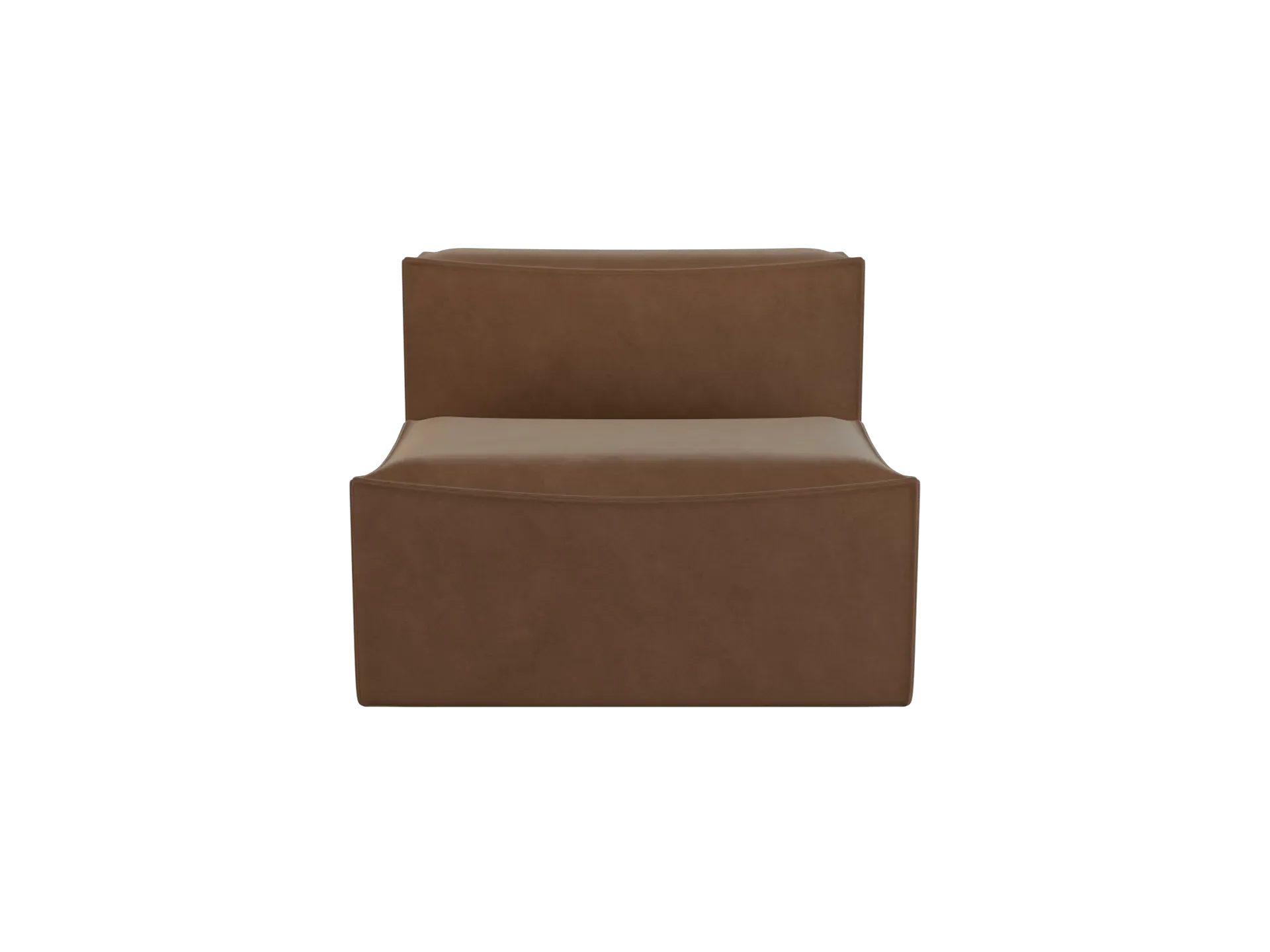 Catena Center Sofa Module - Brown, Velvet