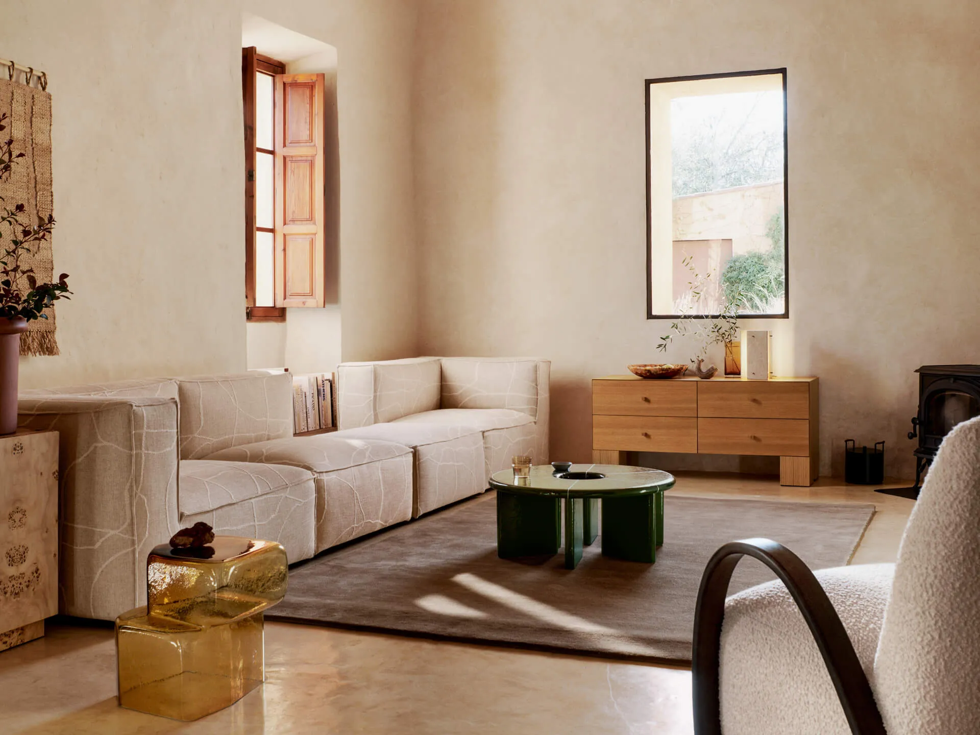 Catena Center Sofa Module - Sand, Italian Yarn