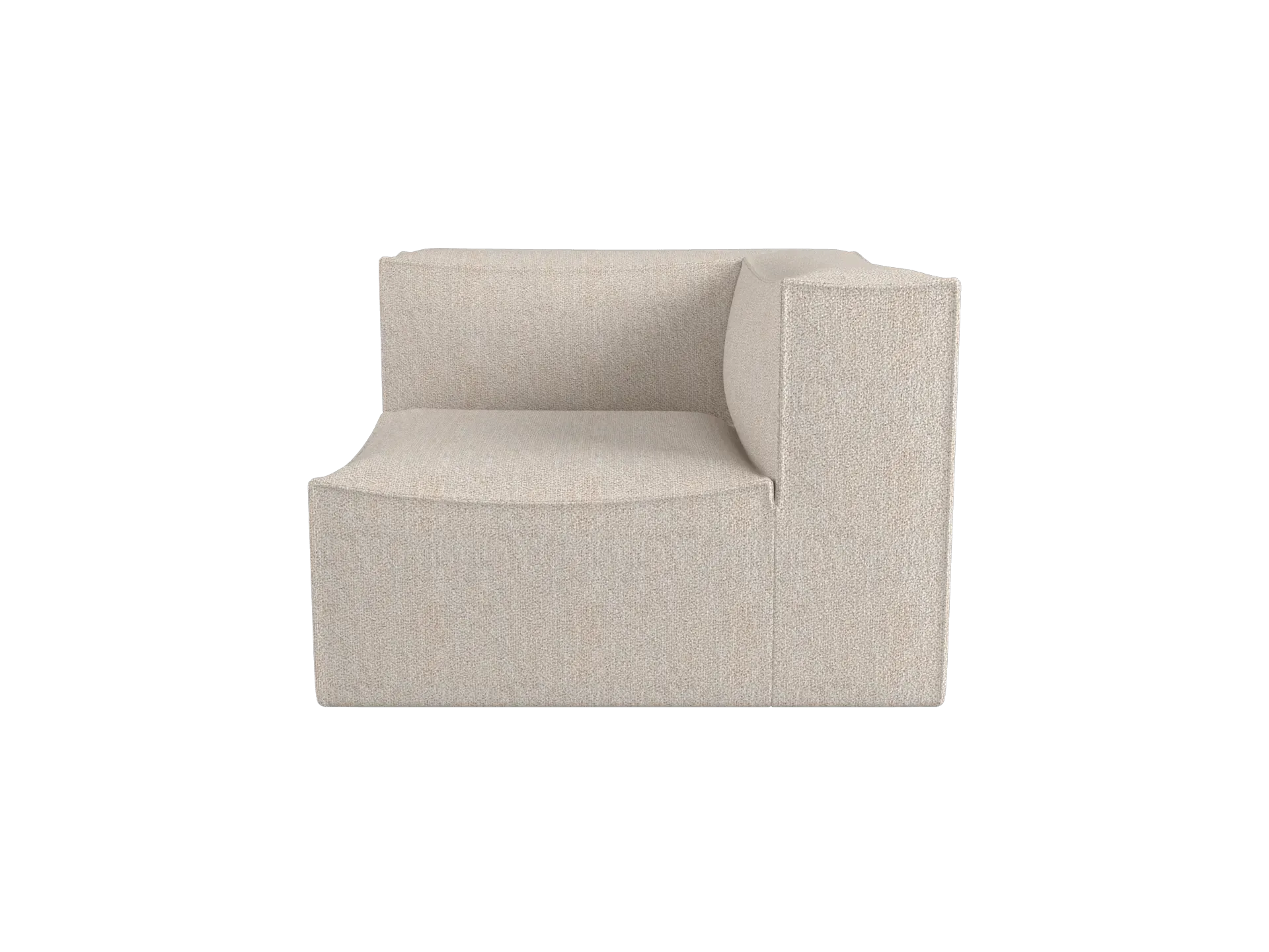 Catena L-Shaped Corner Sofa - Natural, Soft Bouclé