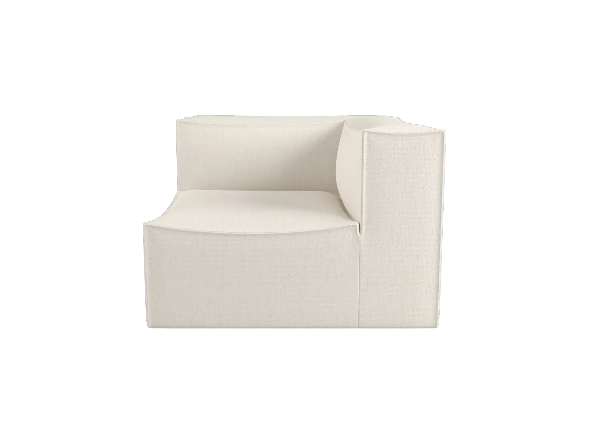 Catena L-Shaped Corner Sofa - Off-White, Bouclé