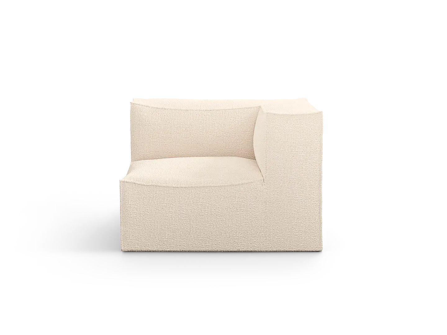 Catena L-Shaped Corner Sofa - Off-White, Wool Bouclé