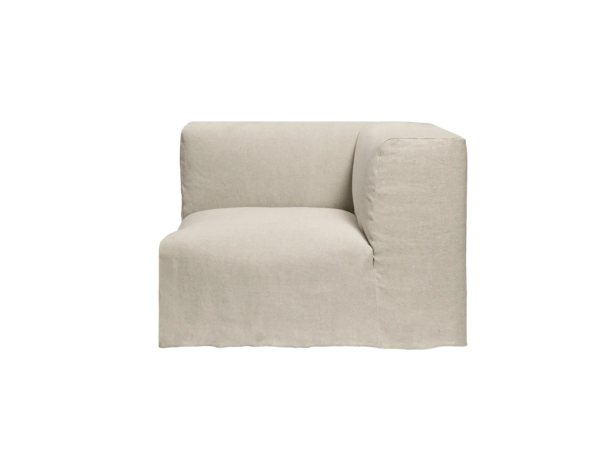 Catena L-Shaped Corner Sofa with Loose Drape - Natural, Jute