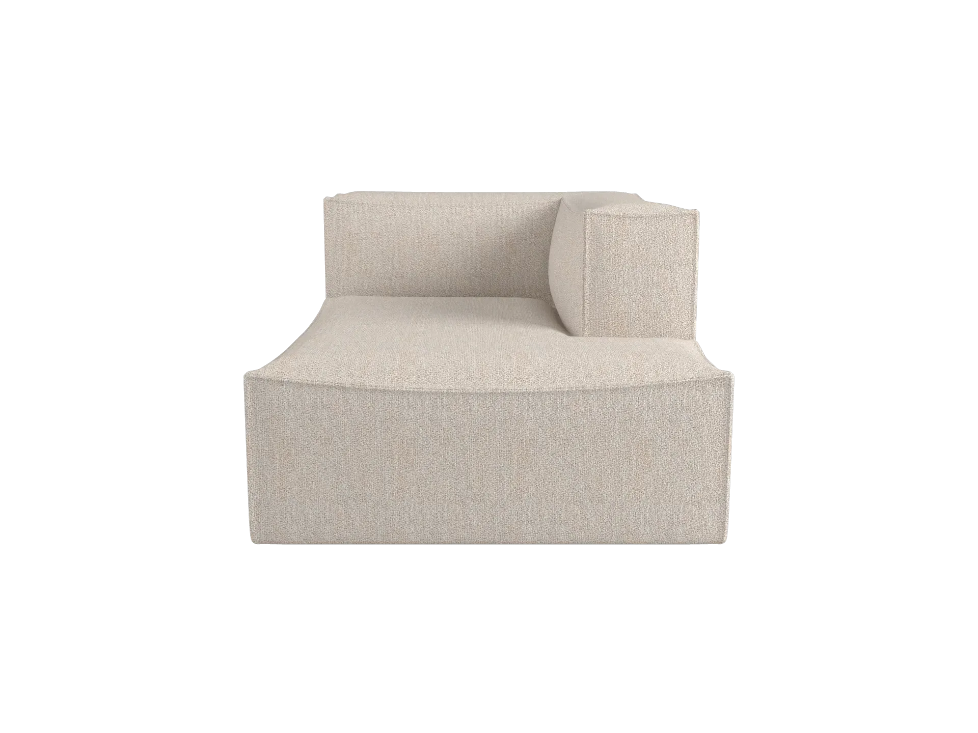 Catena Left Chaise Longue Sofa - Natural, Bouclé