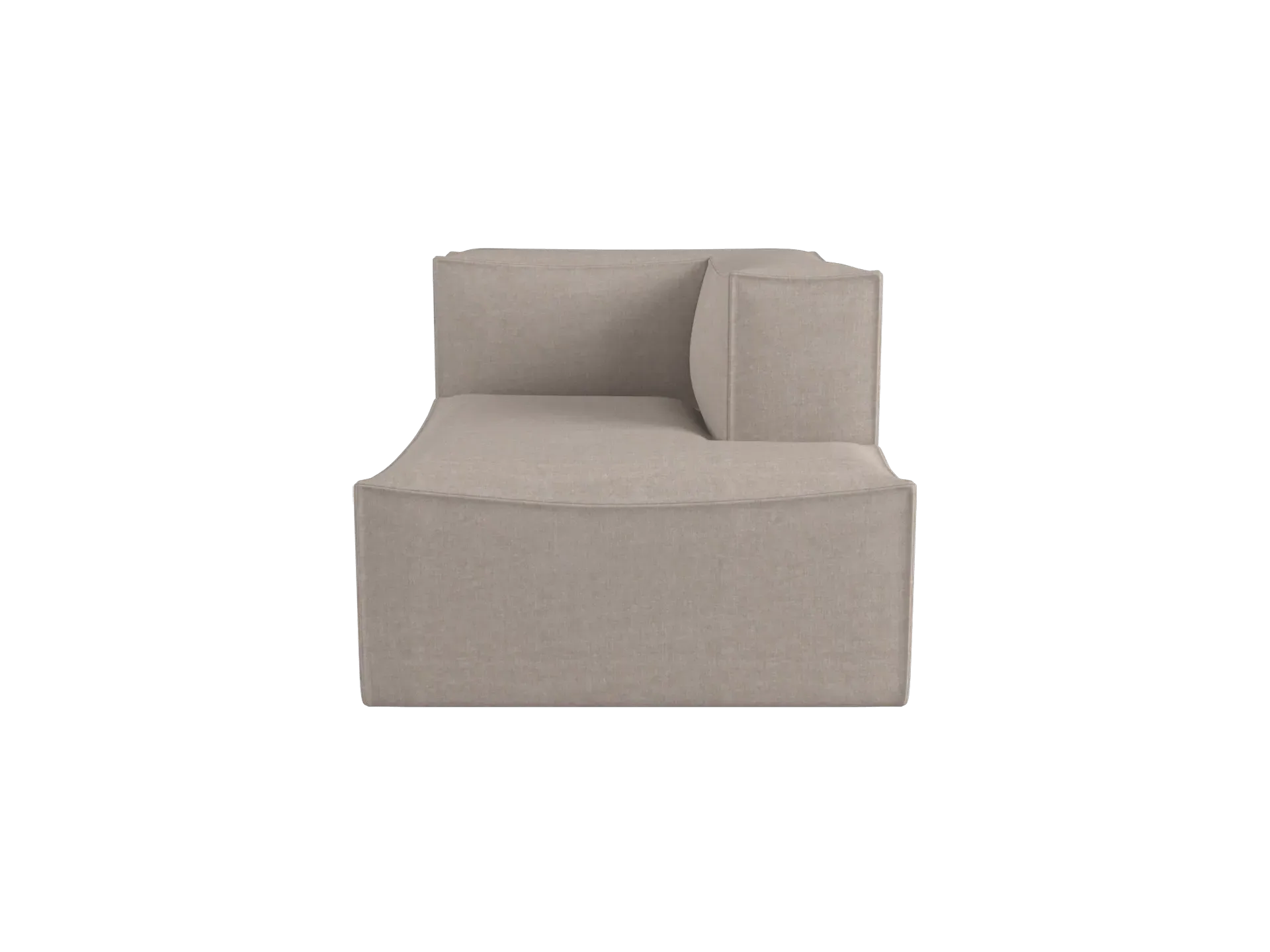 Catena Left Chaise Longue Sofa - Natural, Cotton Linen