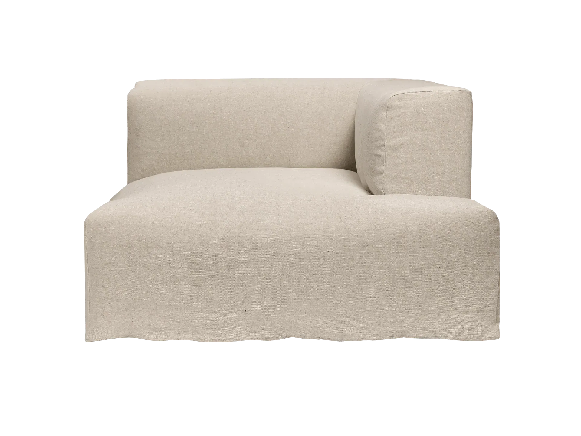 Catena Left Chaise Longue Sofa - Natural, Loose Drape
