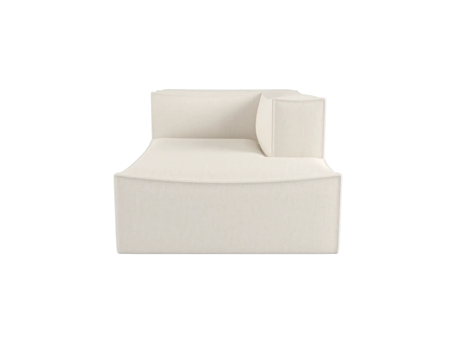 Catena Left Chaise Longue Sofa - Off-White, Bouclé
