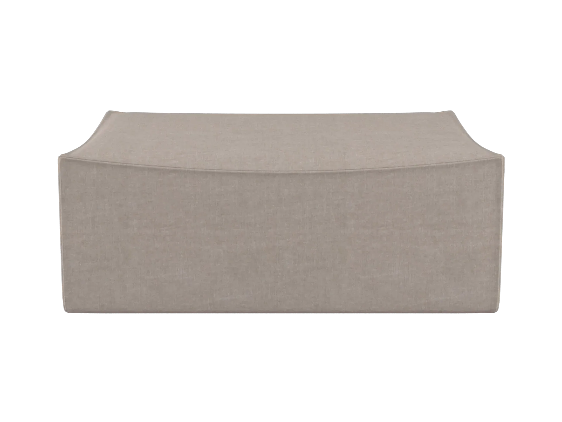 Catena Rectangular Pouf L501 - Natural, Cotton Linen