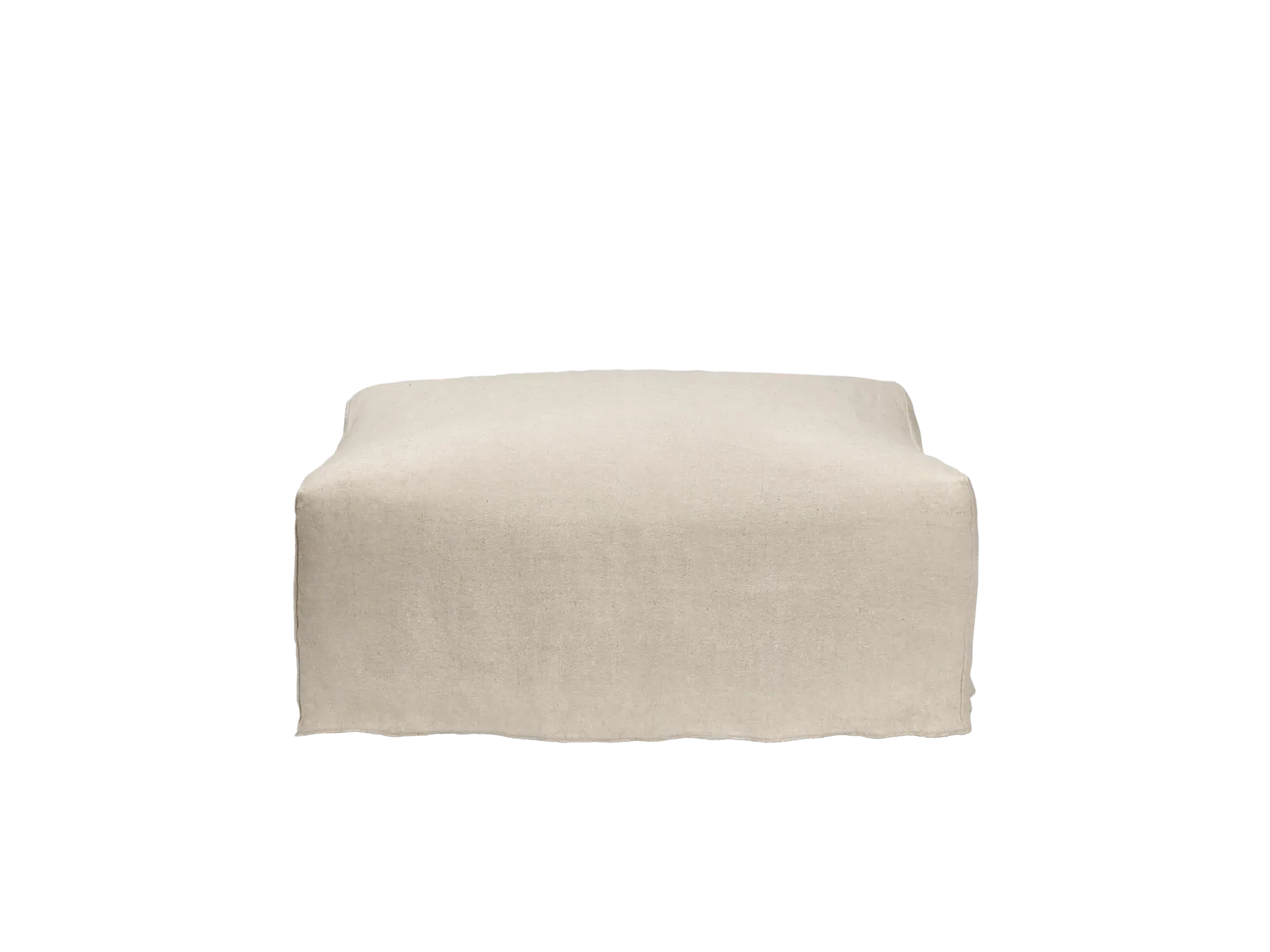 Catena Rectangular Pouf L501 - Natural, Loose Drape