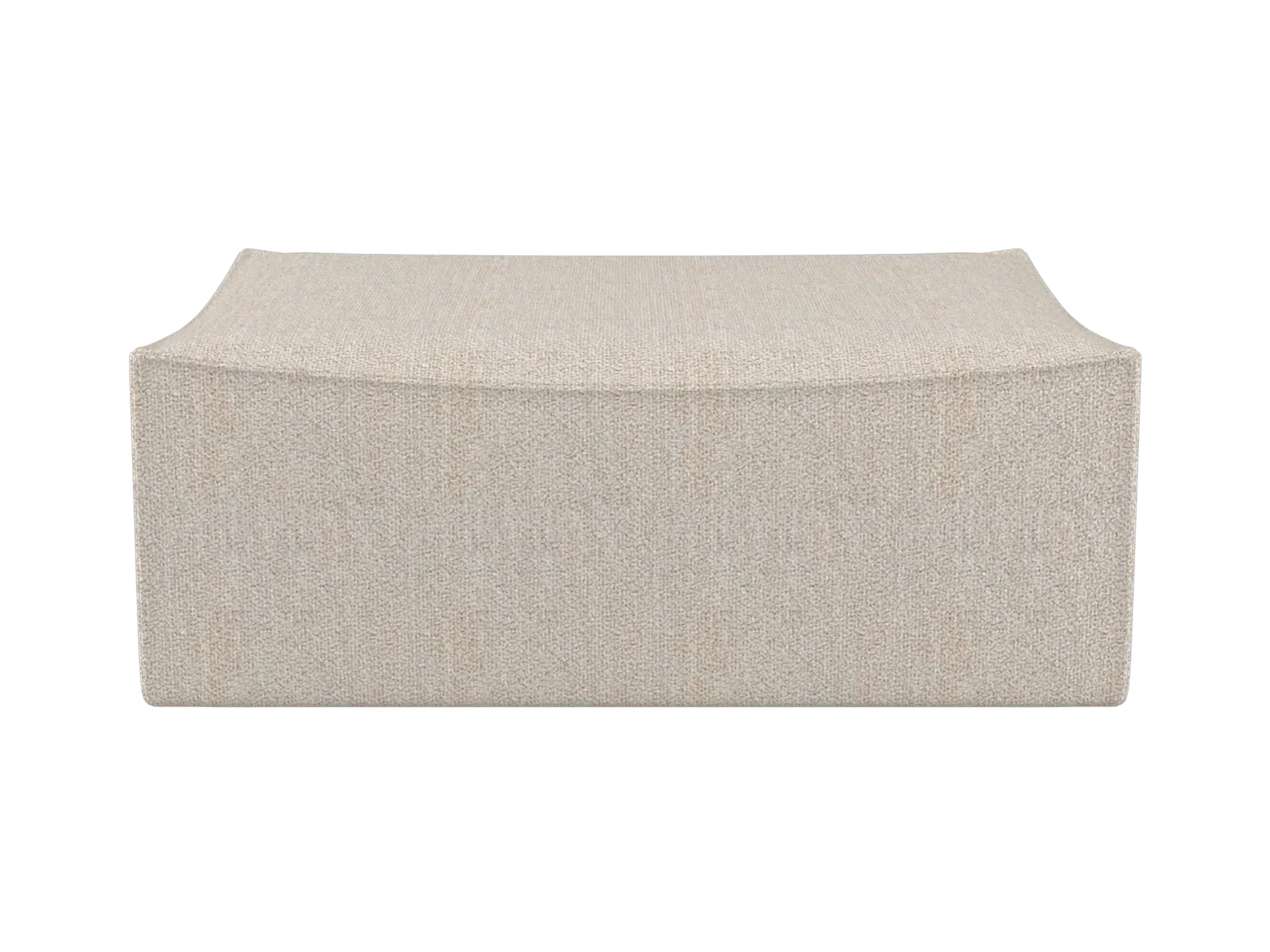 Catena Rectangular Pouf L501 - Natural, Soft Bouclé