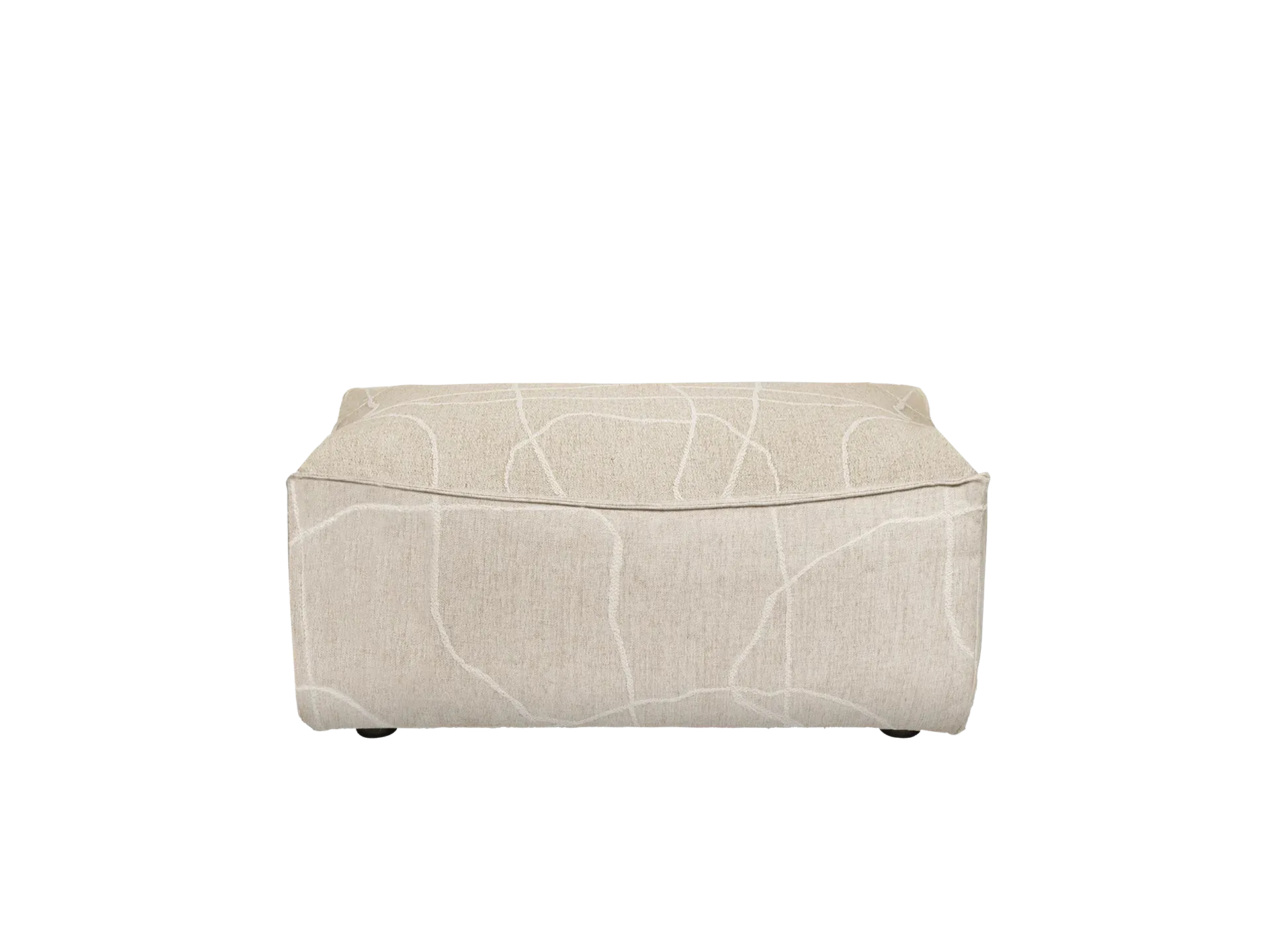 Catena Rectangular Pouf L501 - Sand/Off-White, Can Lis