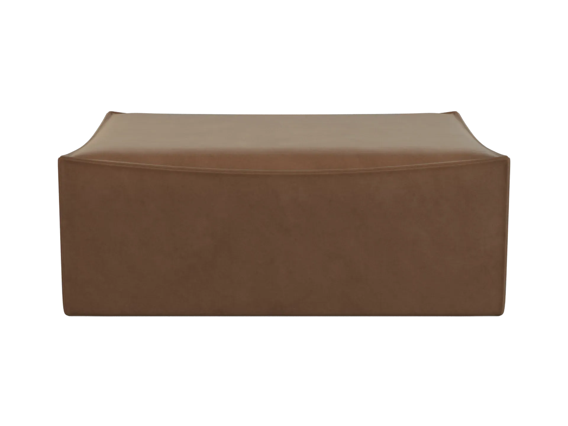 Catena Rectangular Pouf L501 - Soft Brown, Rich Velvet