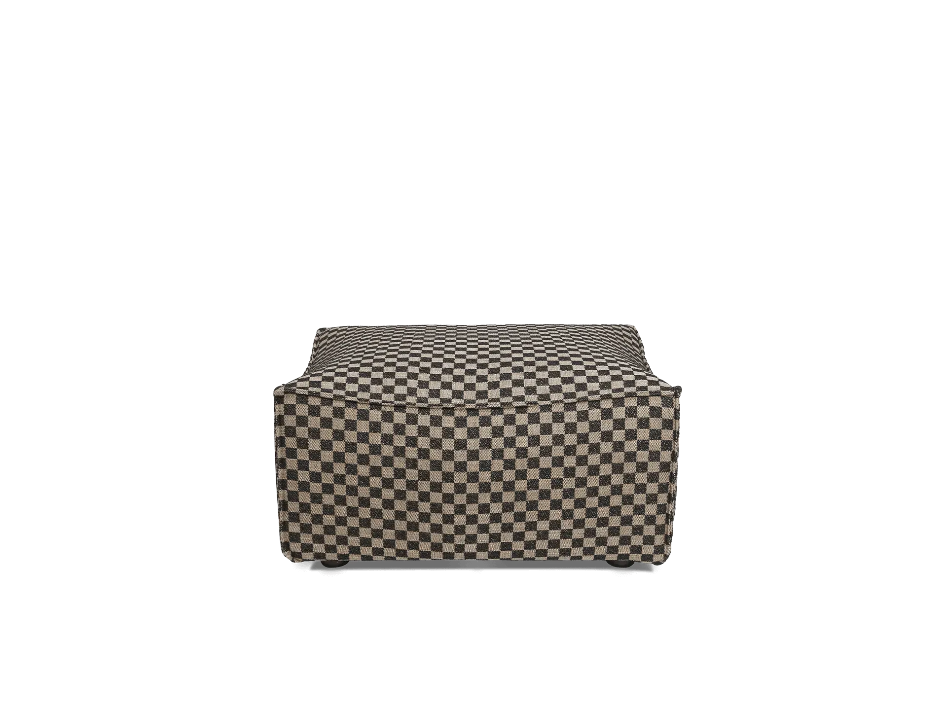 Catena Rectangular Pouf S501 - Sand/Black, Check Fabric
