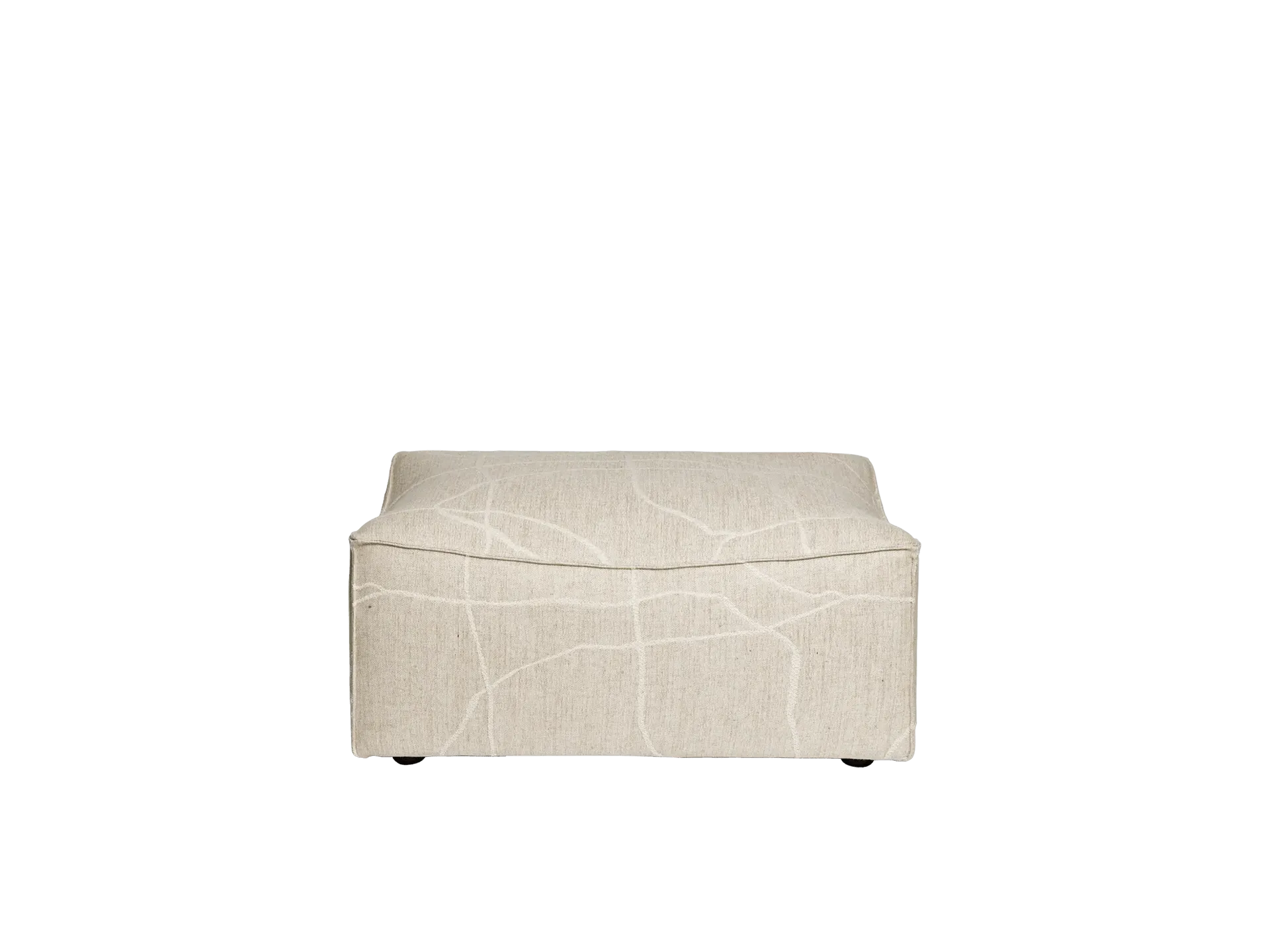 Catena Rectangular Pouf S501 - Sand/Off-White, Can Lis