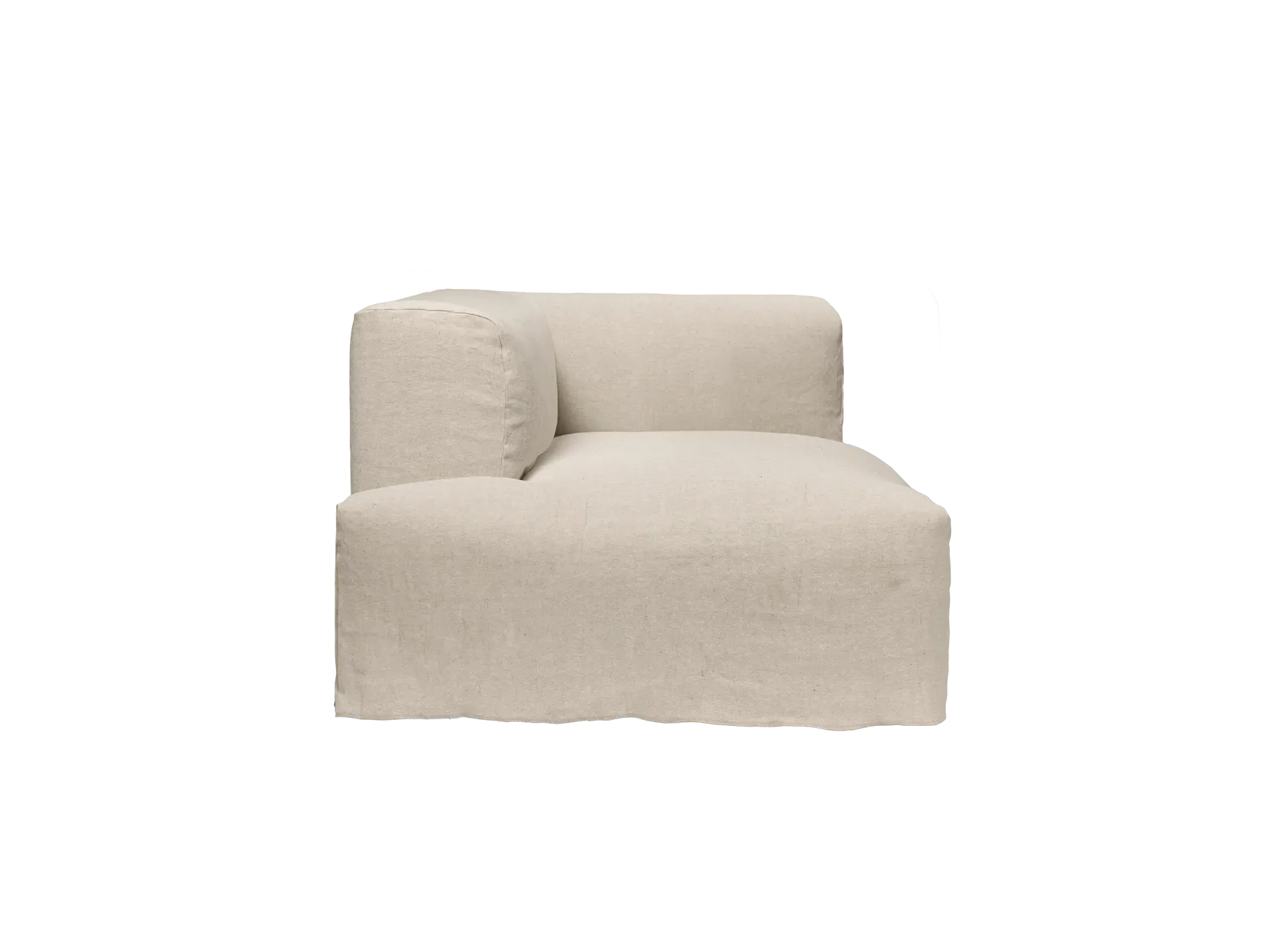 Catena Right Chaise Longue Sofa - Natural, Linen