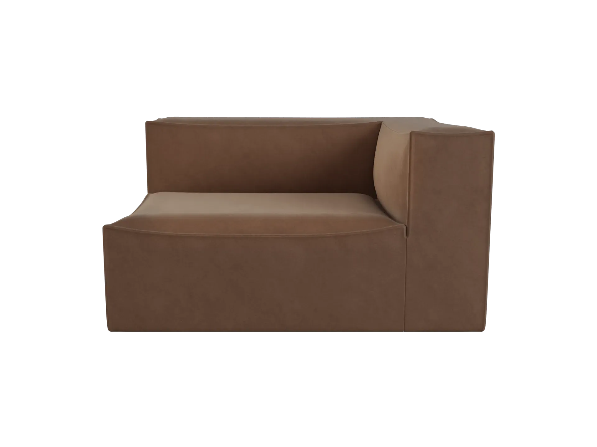 Catena Sofa Armrest Left L400 - Brown, Velvet