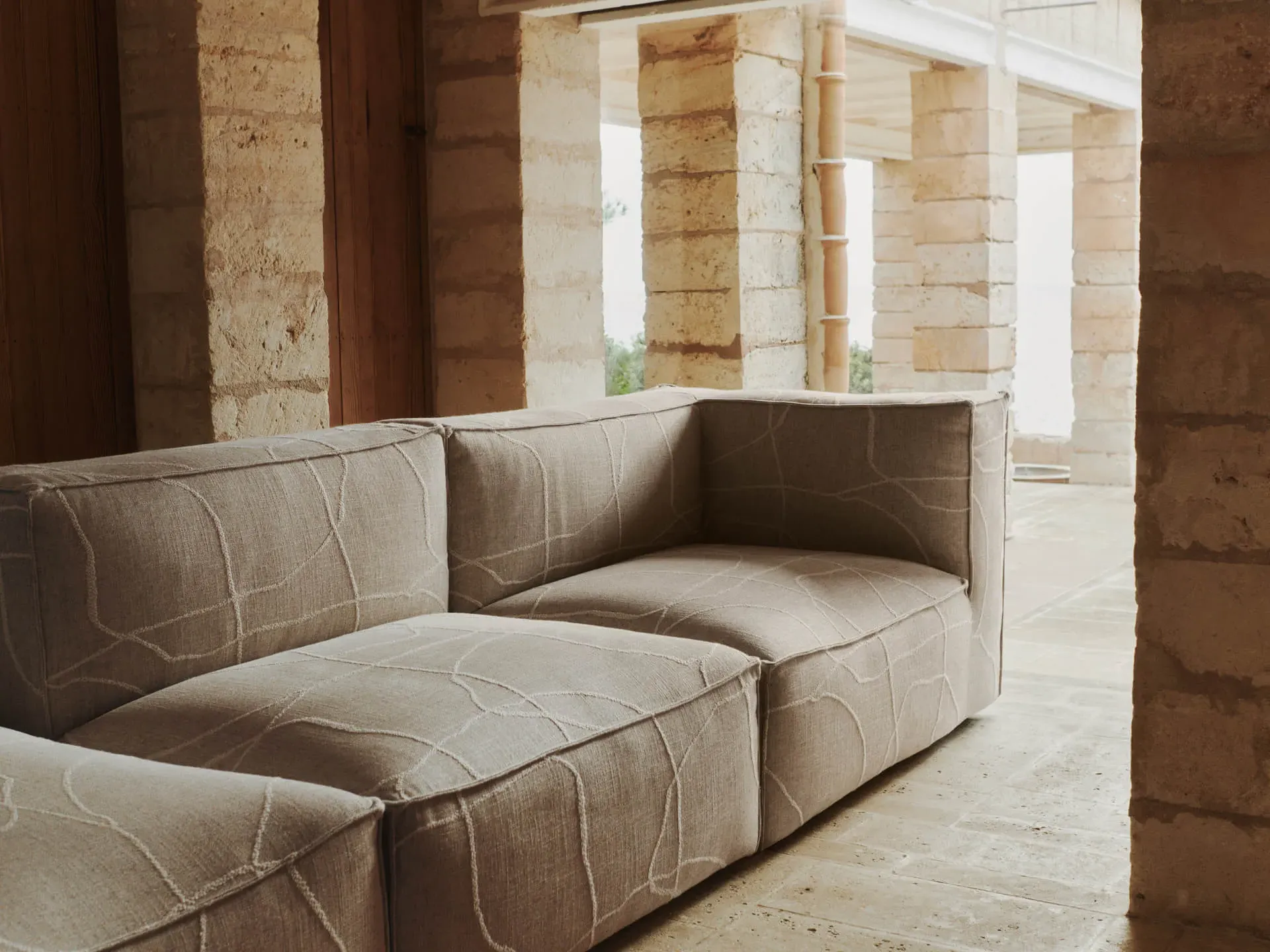 Catena Sofa Armrest Left S400 - Sand, Can Lis Fabric