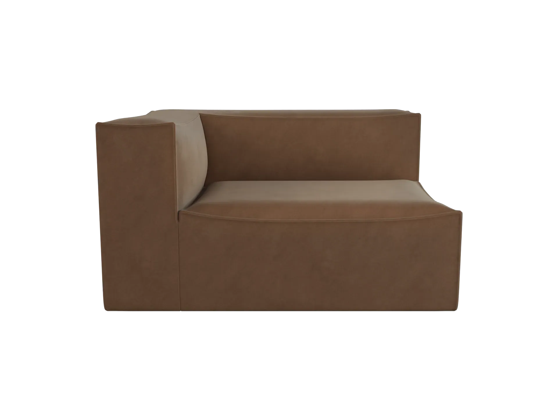 Catena Sofa Armrest Right L401 - Brown, Velvet