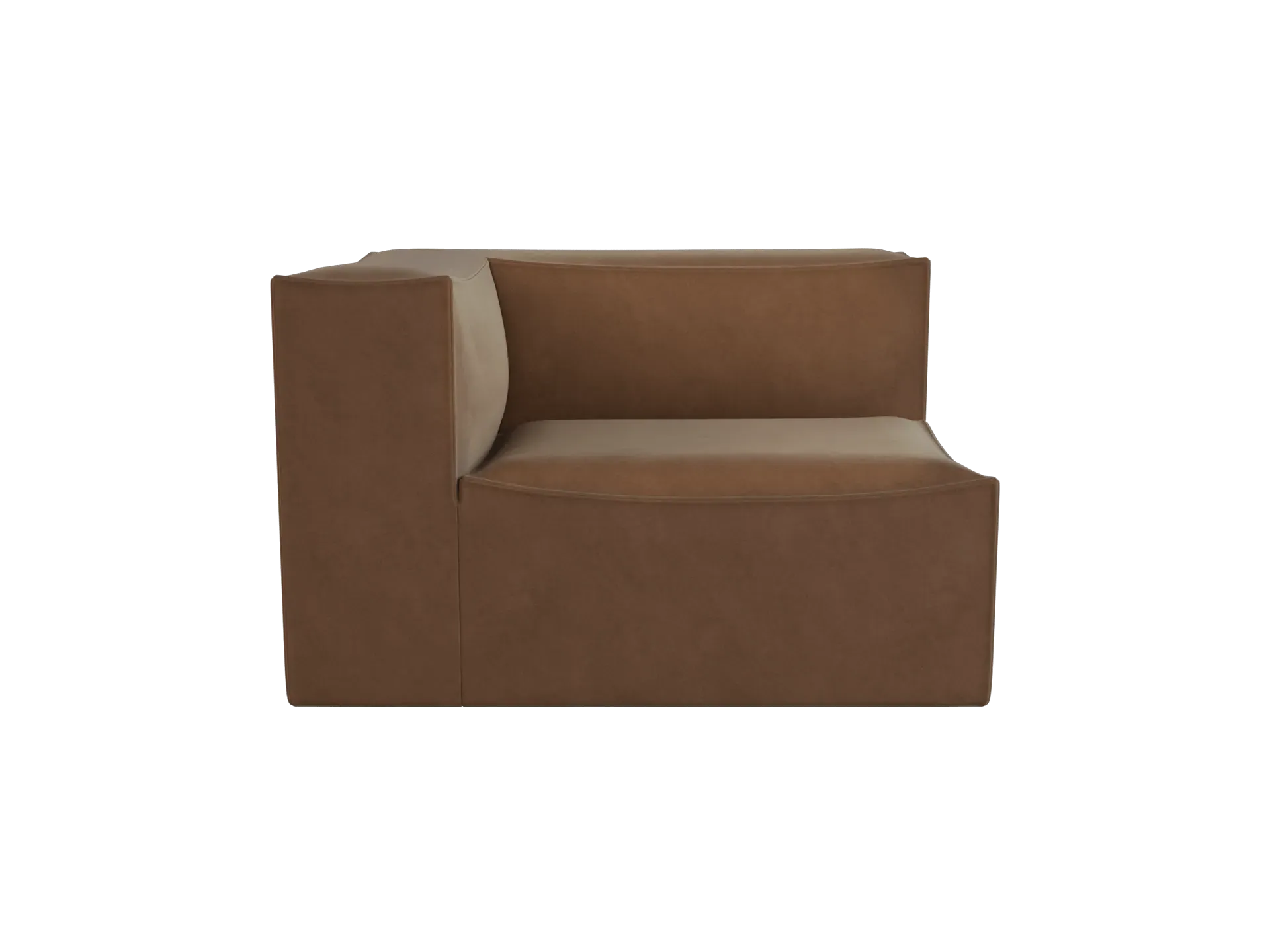Catena Sofa Armrest Right S401 - Brown, Velvet