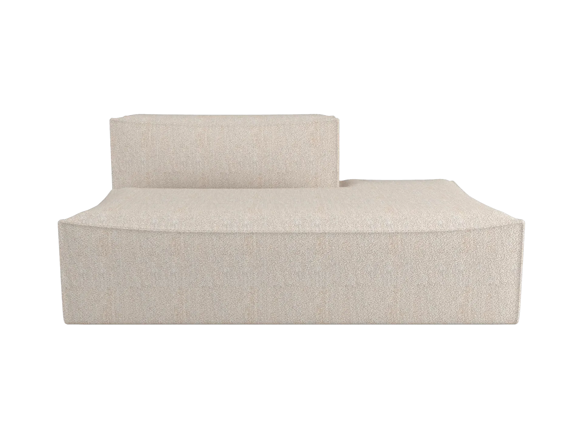 Catena Sofa Open End Left - Natural, Soft Bouclé