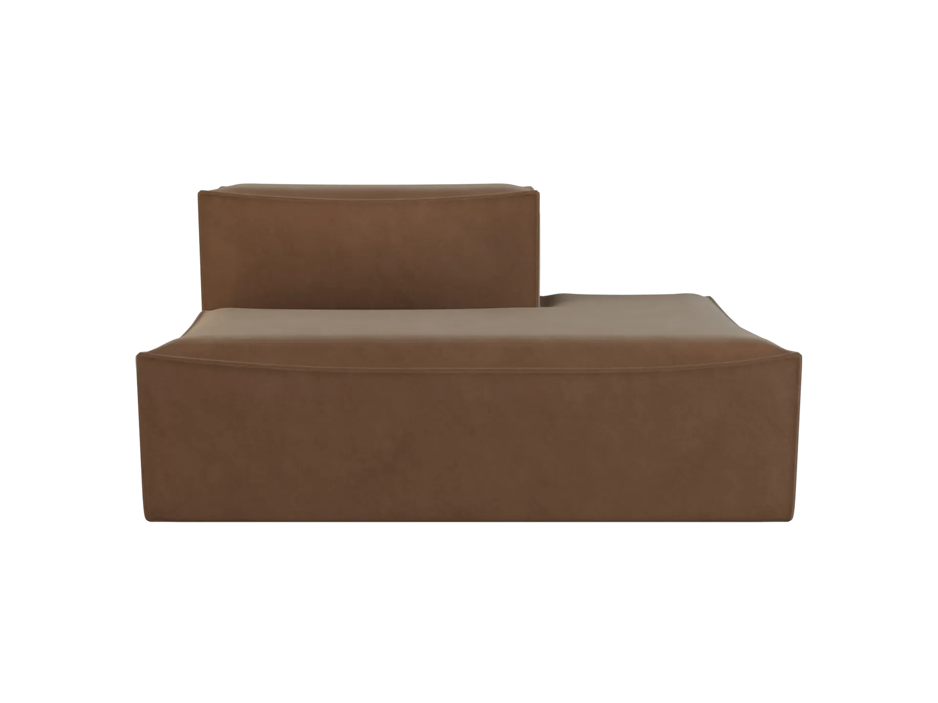 Catena Sofa Open End Left - Soft Brown, Velvet