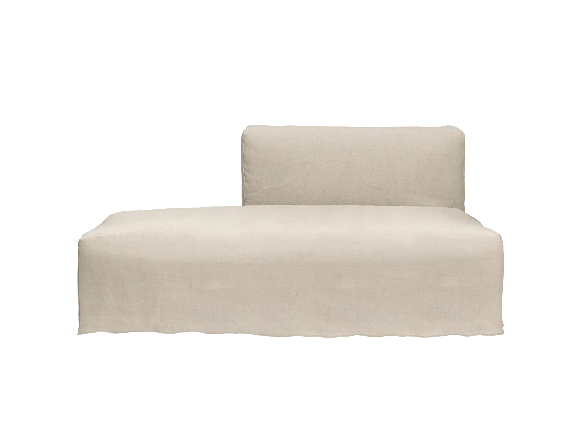 Catena Sofa Open End Right - Natural, Loose Drape