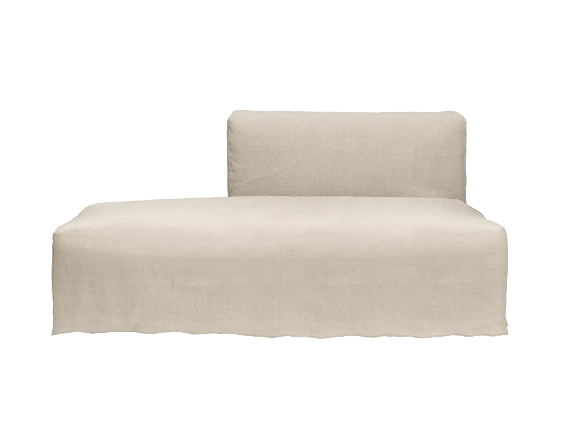 Catena Sofa Open End Right - Natural, Loose Drape