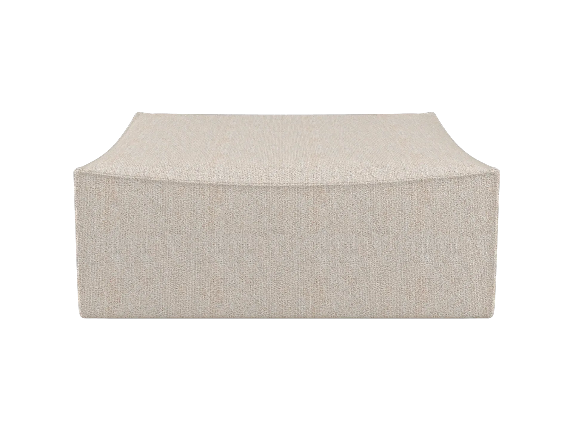 Catena Square Pouf - Natural, Bouclé