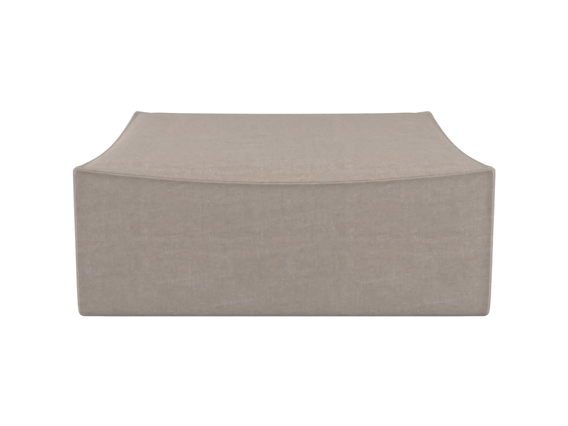 Catena Square Pouf - Natural, Cotton Linen