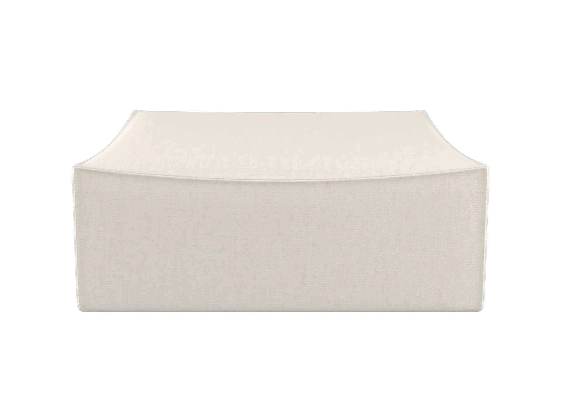 Catena Square Pouf - Off-White, Bouclé