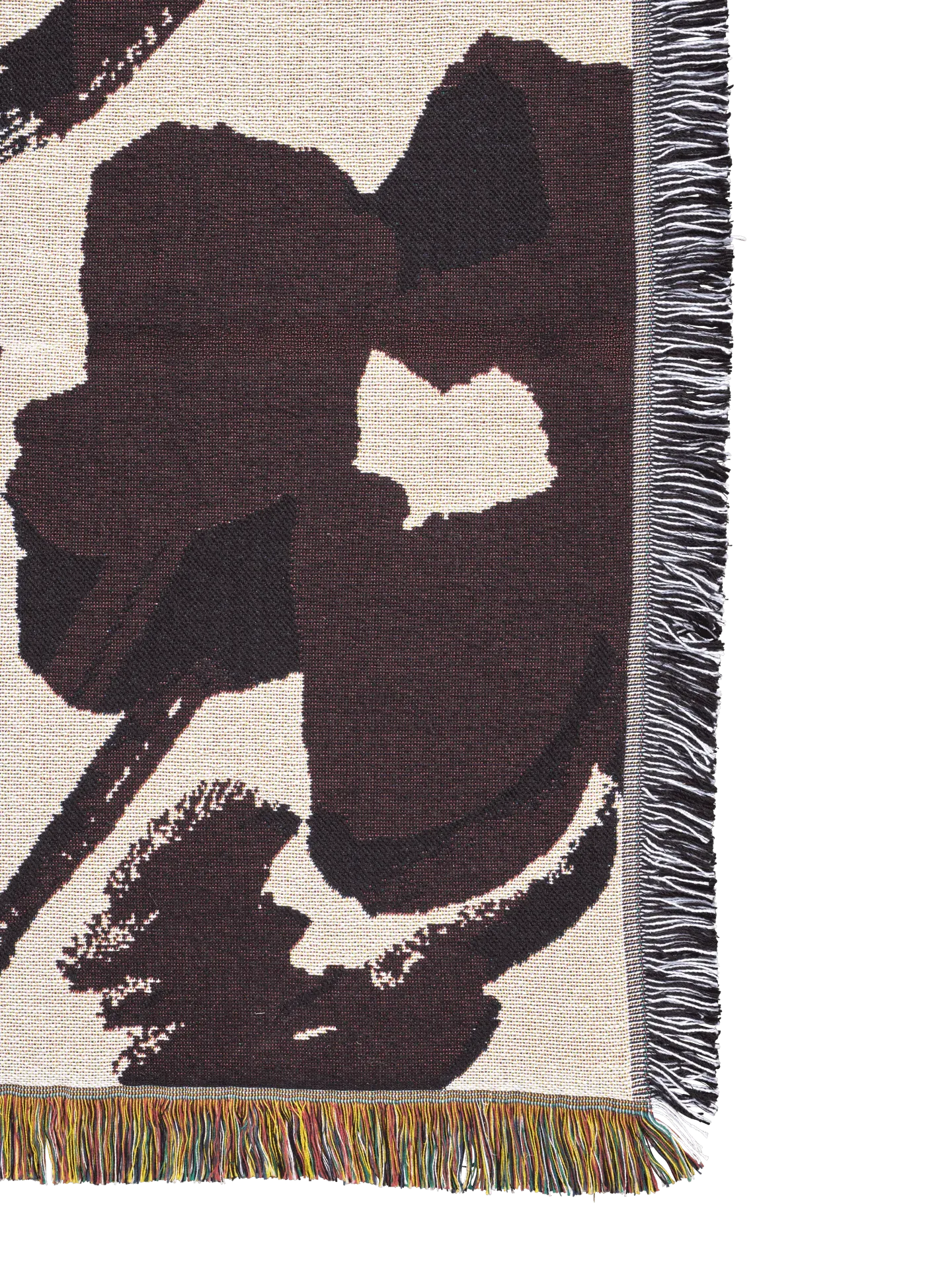Cilla Tapestry Blanket - Off-White/Dark Grape
