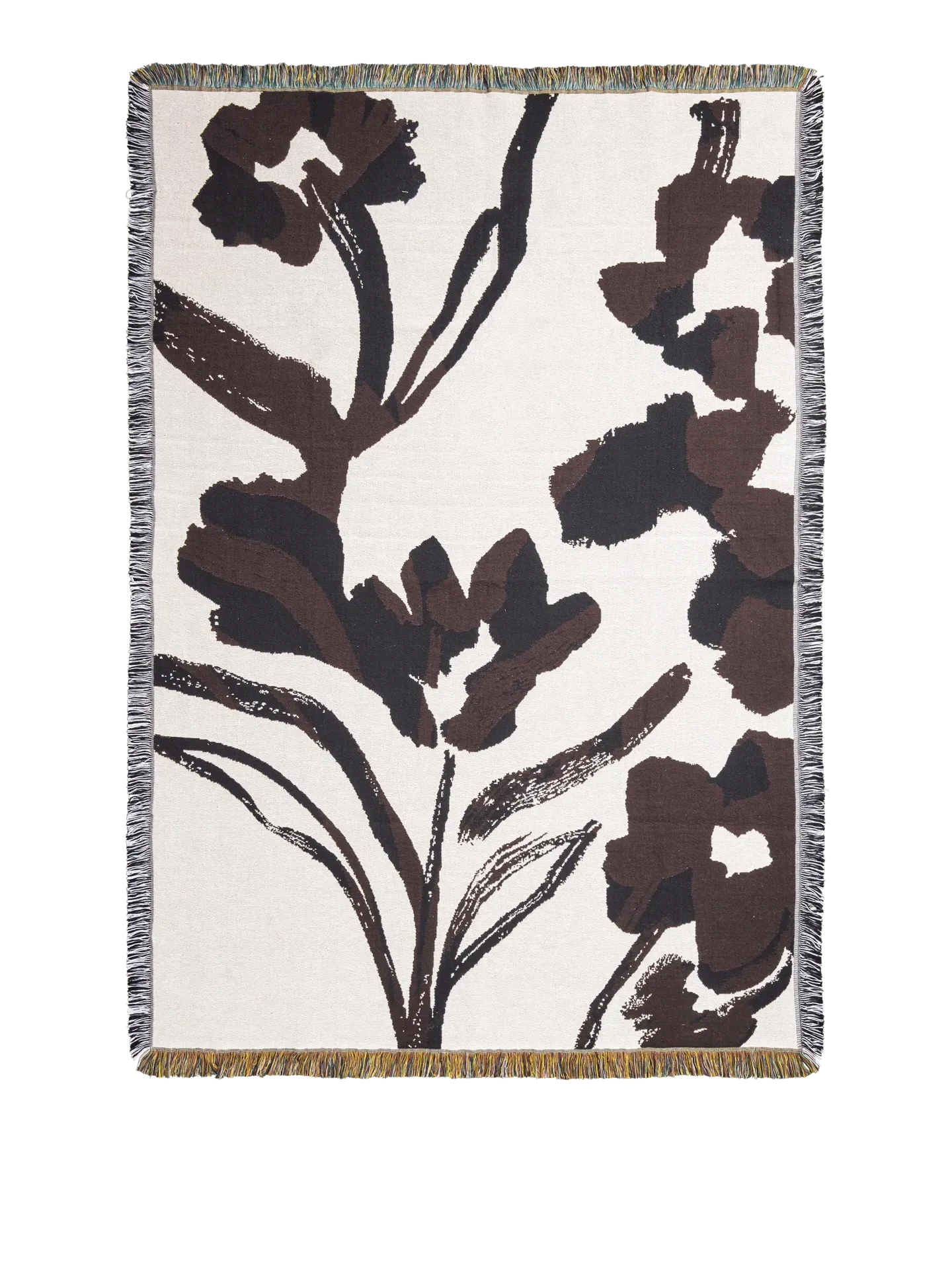 Cilla Tapestry Blanket - Off-White/Dark Grape image