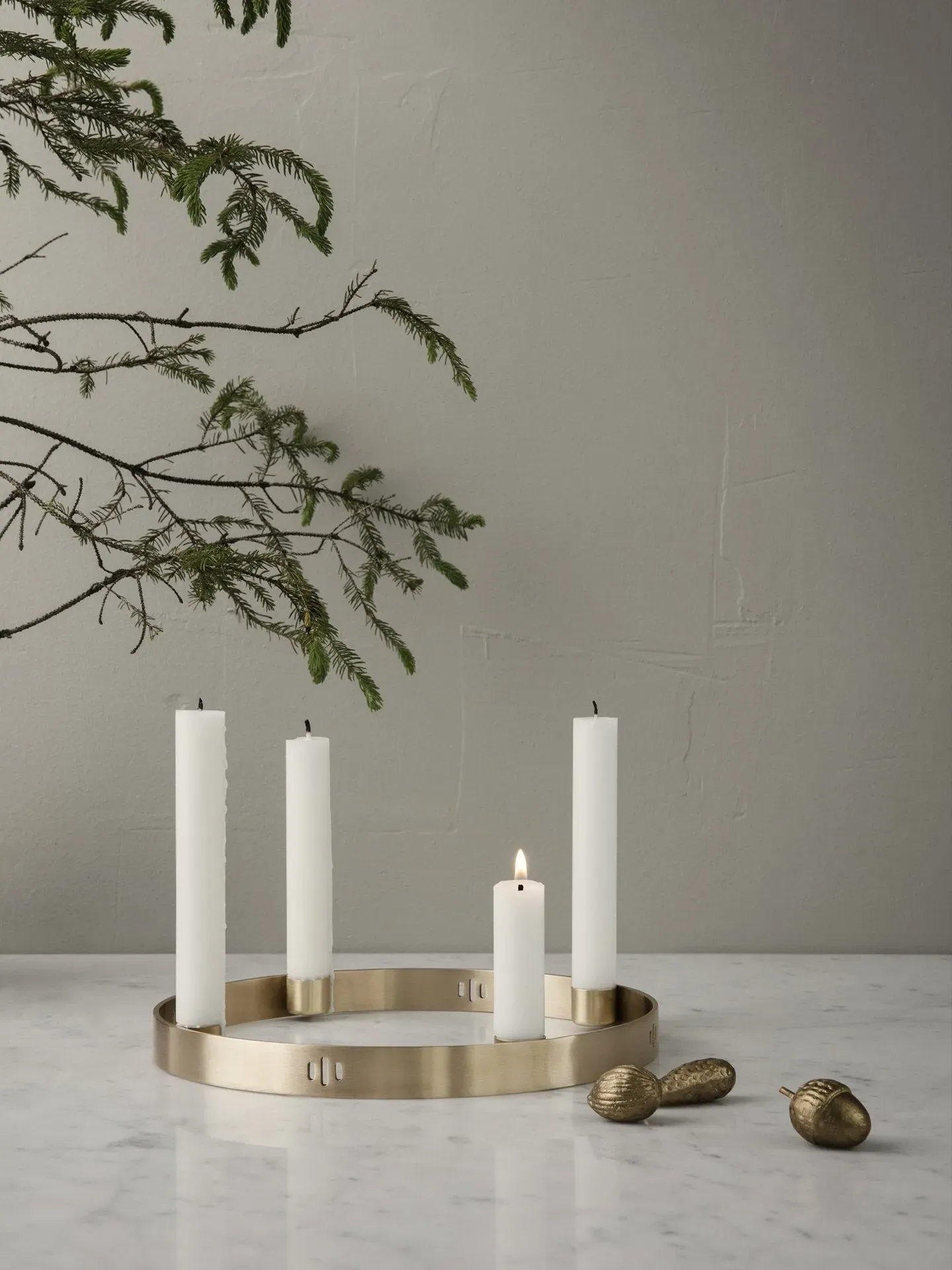 Circle Small Candle Holder - Brass