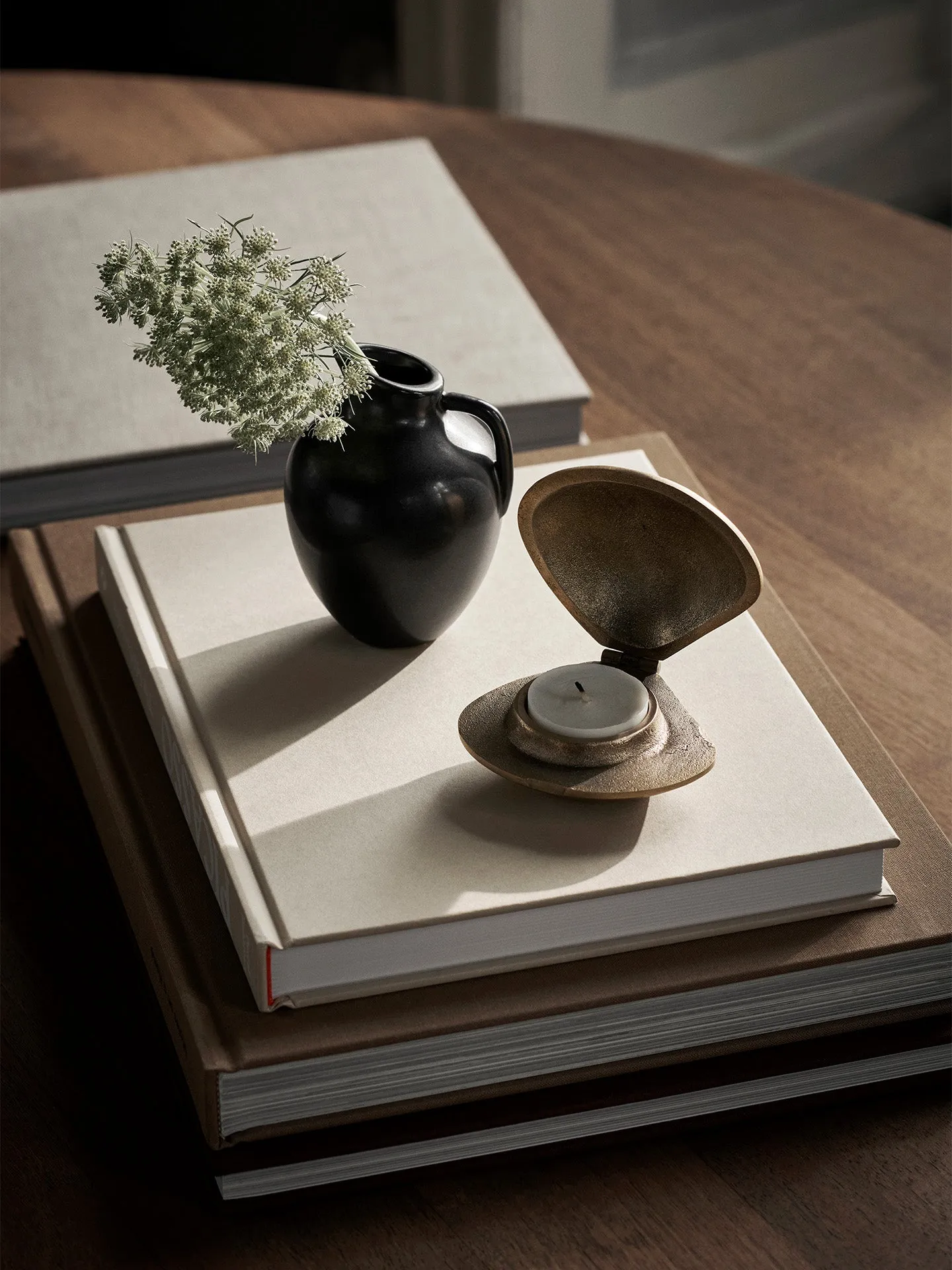 Clam Candle Holder - Brass