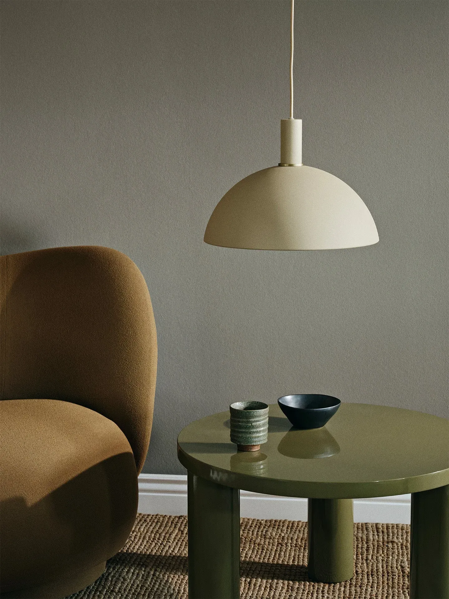 Collect Lighting Dome Pendant Shade - Cashmere, Metal