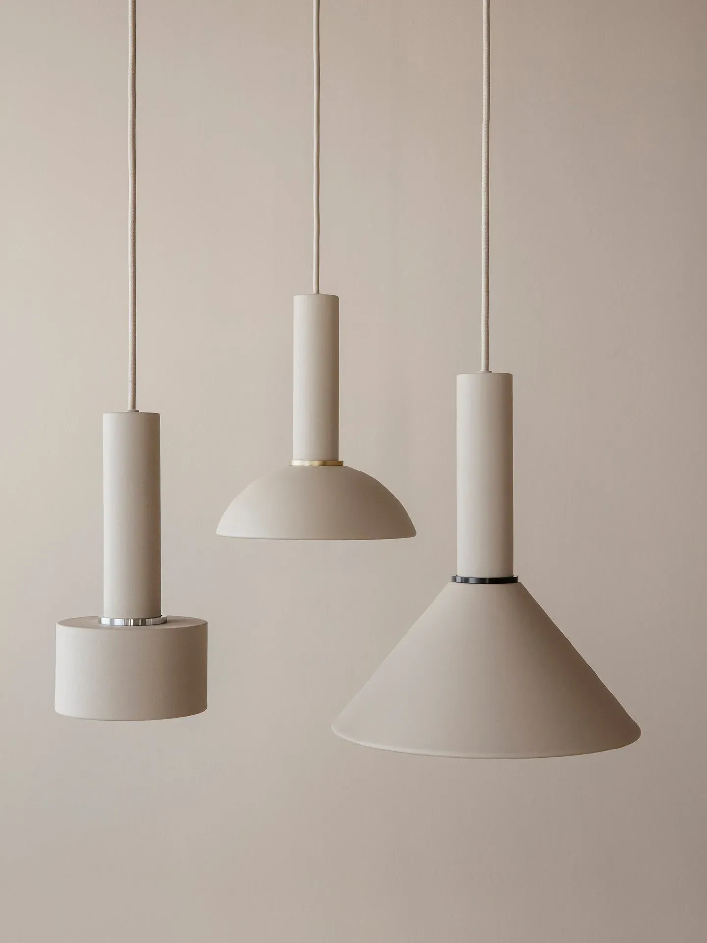 Cone Lampshade - Cashmere, Metal