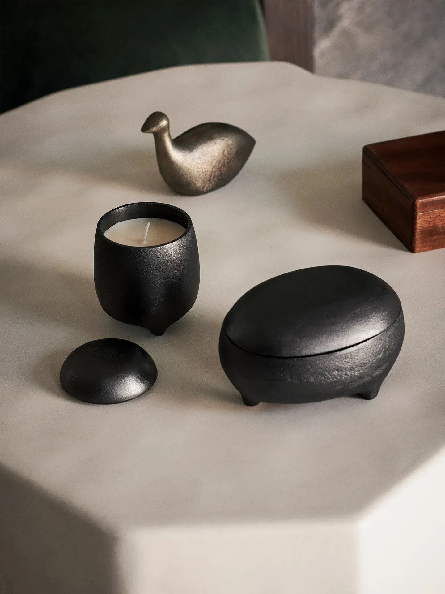 Coot Paper Weight - Antique Aluminium