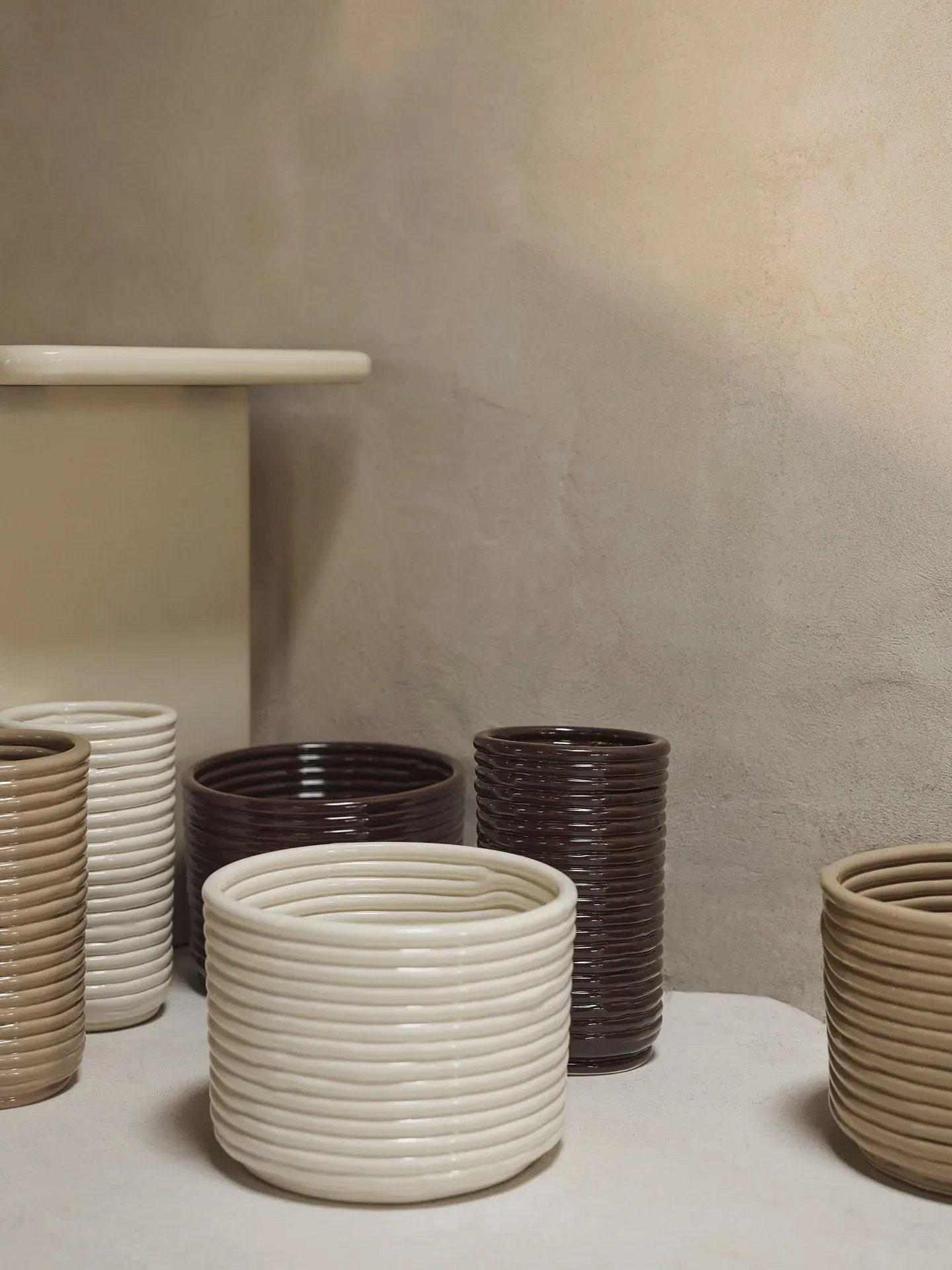 Corduroy Vase - Carob Brown, Glazed Ceramic