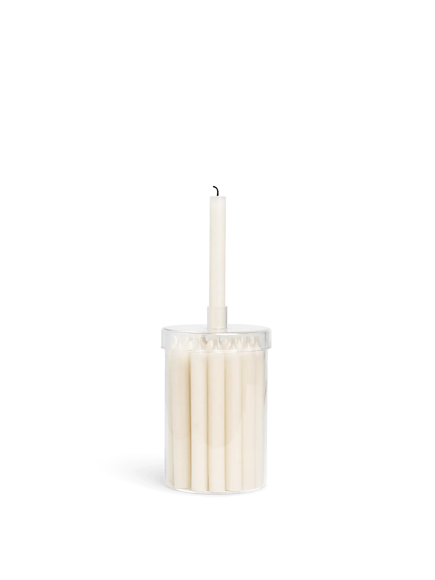 Countdown to Christmas Calendar Candle - Off-White, Glass